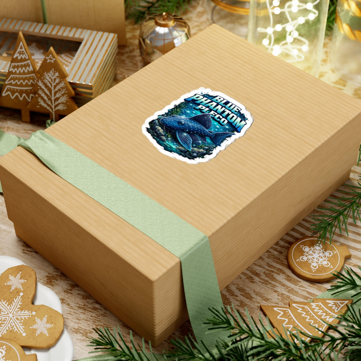 Blue Phantom Pleco Sticker — Aquarium Fish Decal