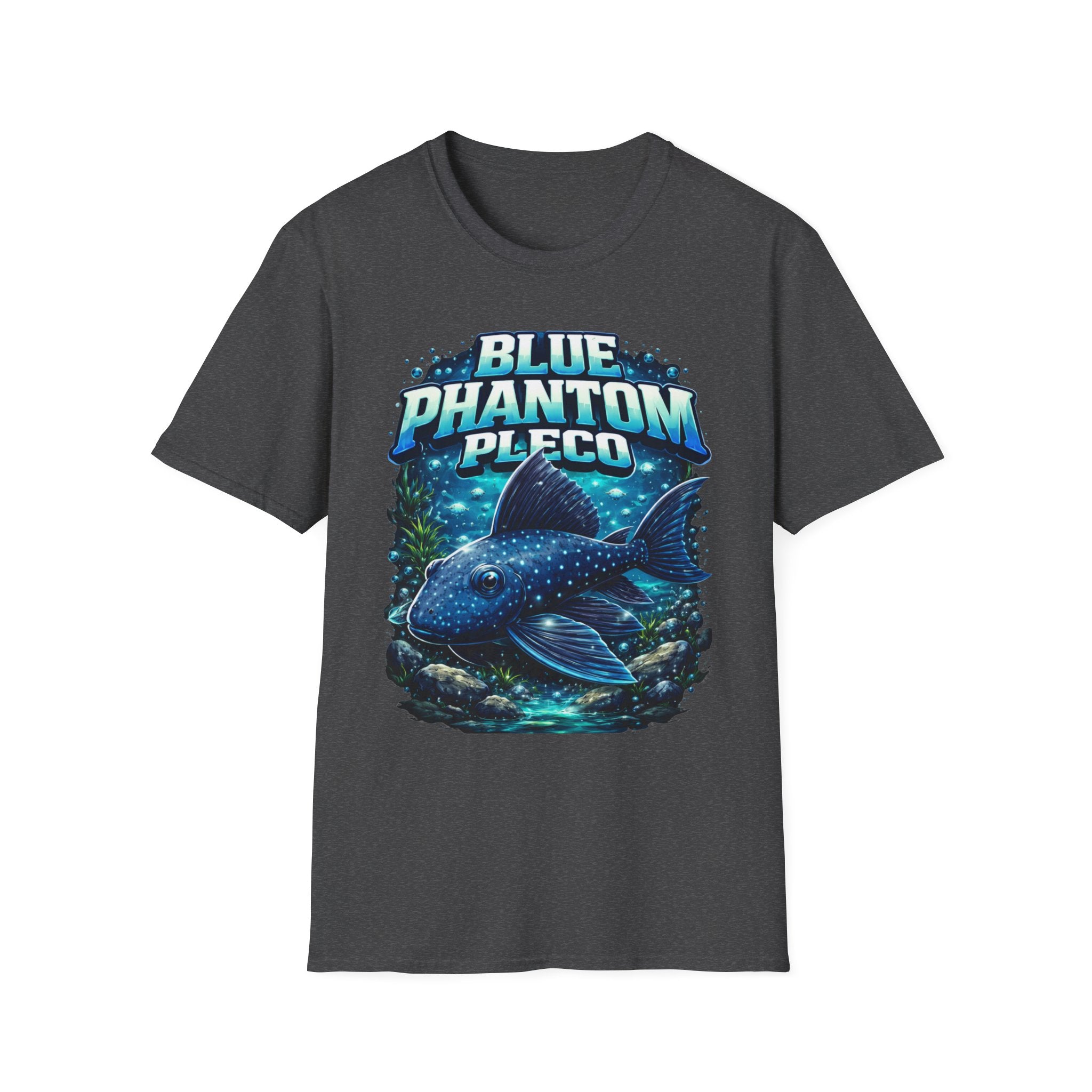 Blue Phantom Pleco T-Shirt — Graphic Aquarium Fish Tee