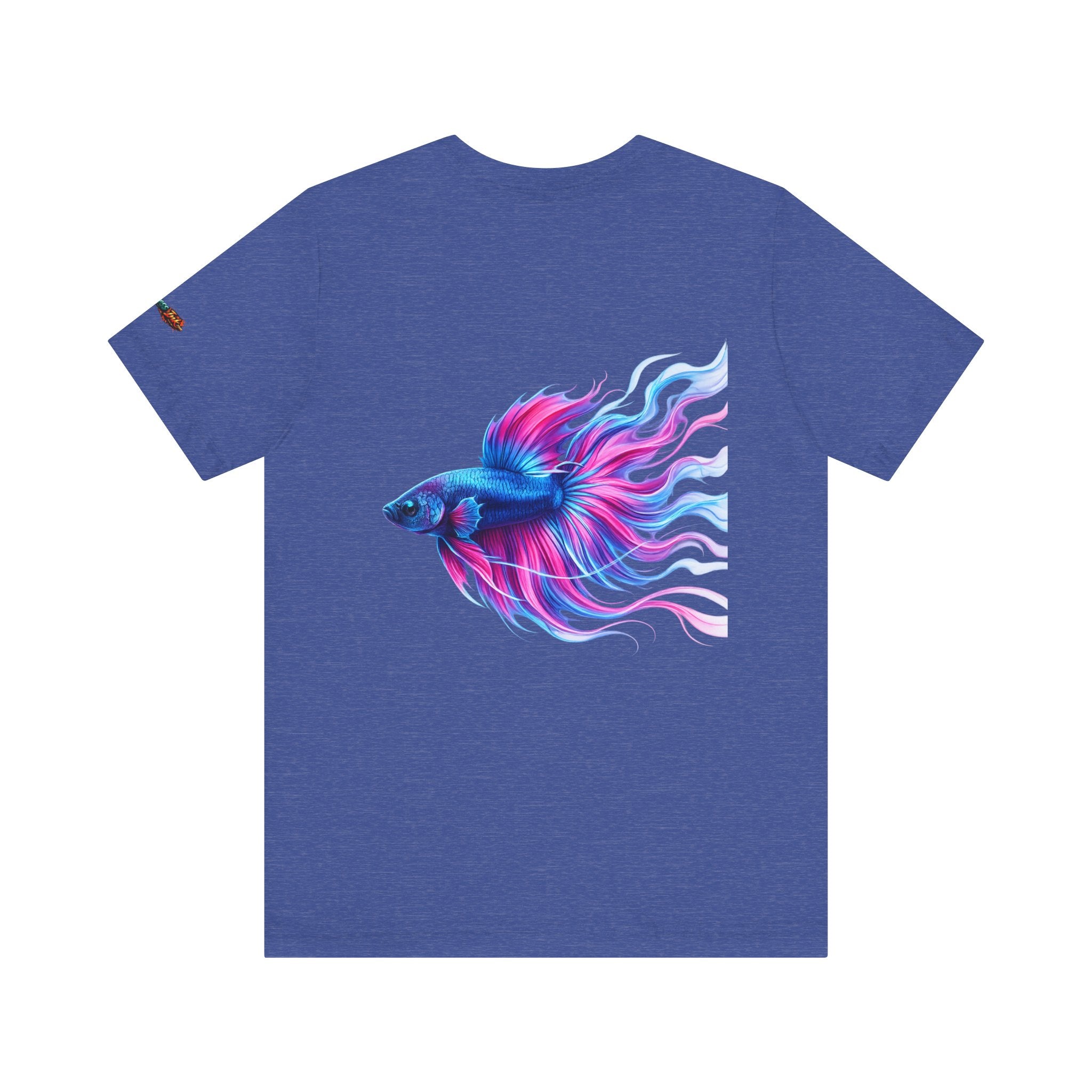 Betta Fish Graphic Tee — Vibrant Blue & Pink Aquatic Art T‑Shirt