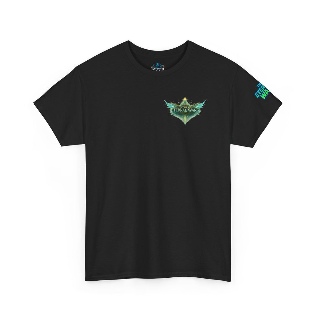 T-Shirt — Nature Warrior Graphic Tee with Man and Dog Illustration
