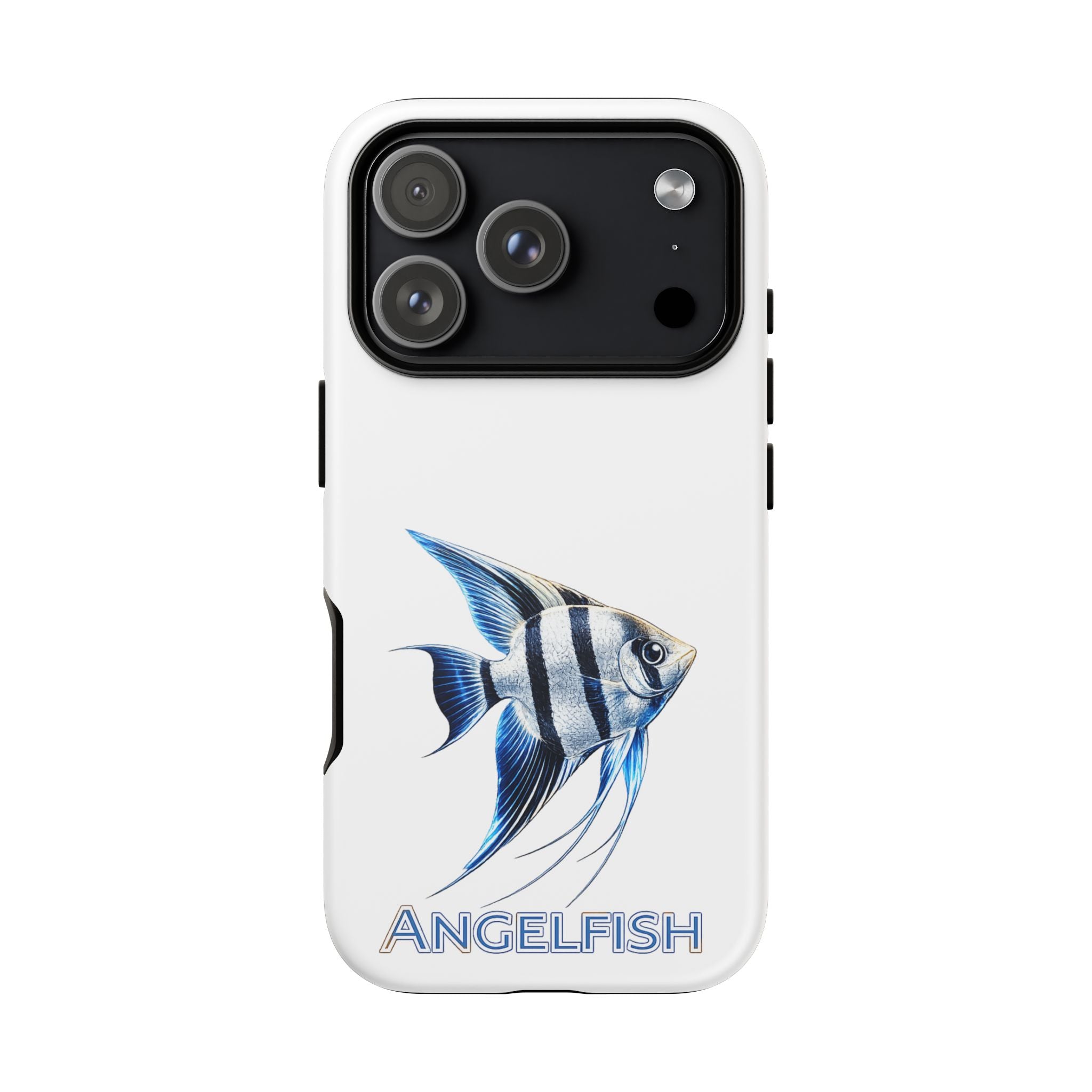 Angelfish Tough Phone Case – Durable Protective Case with Blue Tropical Fish Design