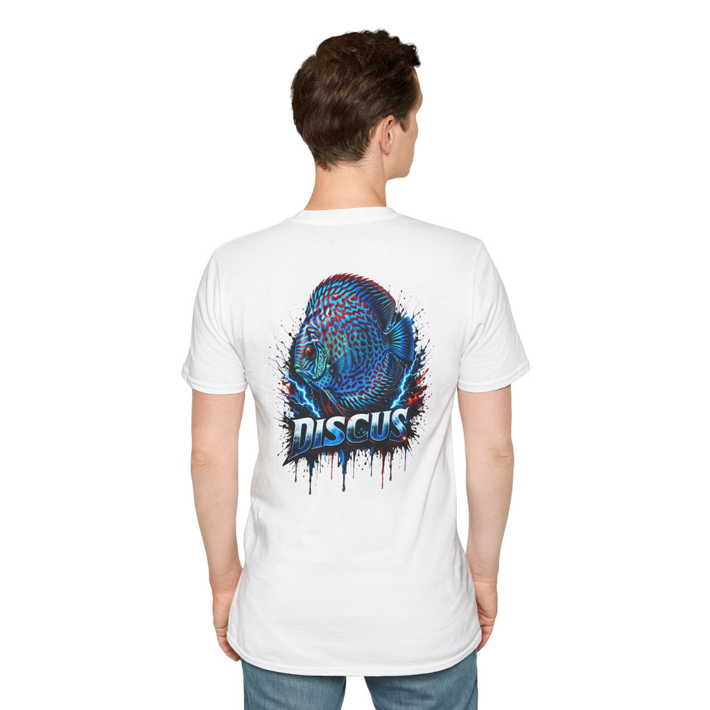 Electric Discus Fish T-Shirt - King of the Aquarium Lightning Art