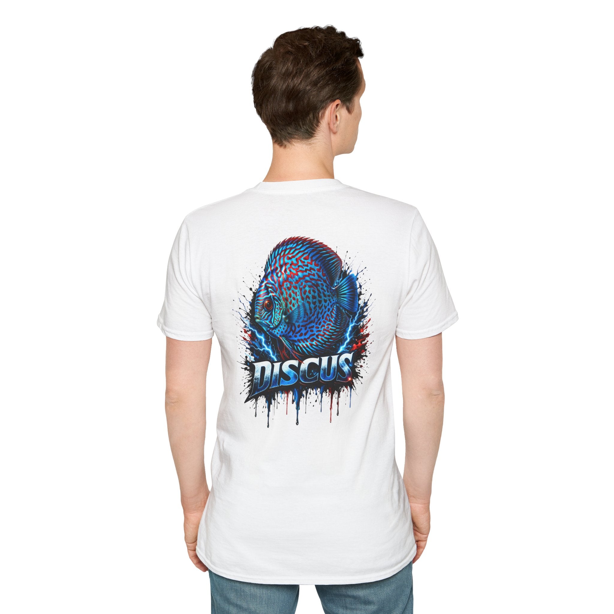 Electric Discus Fish T-Shirt - King of the Aquarium Lightning Art
