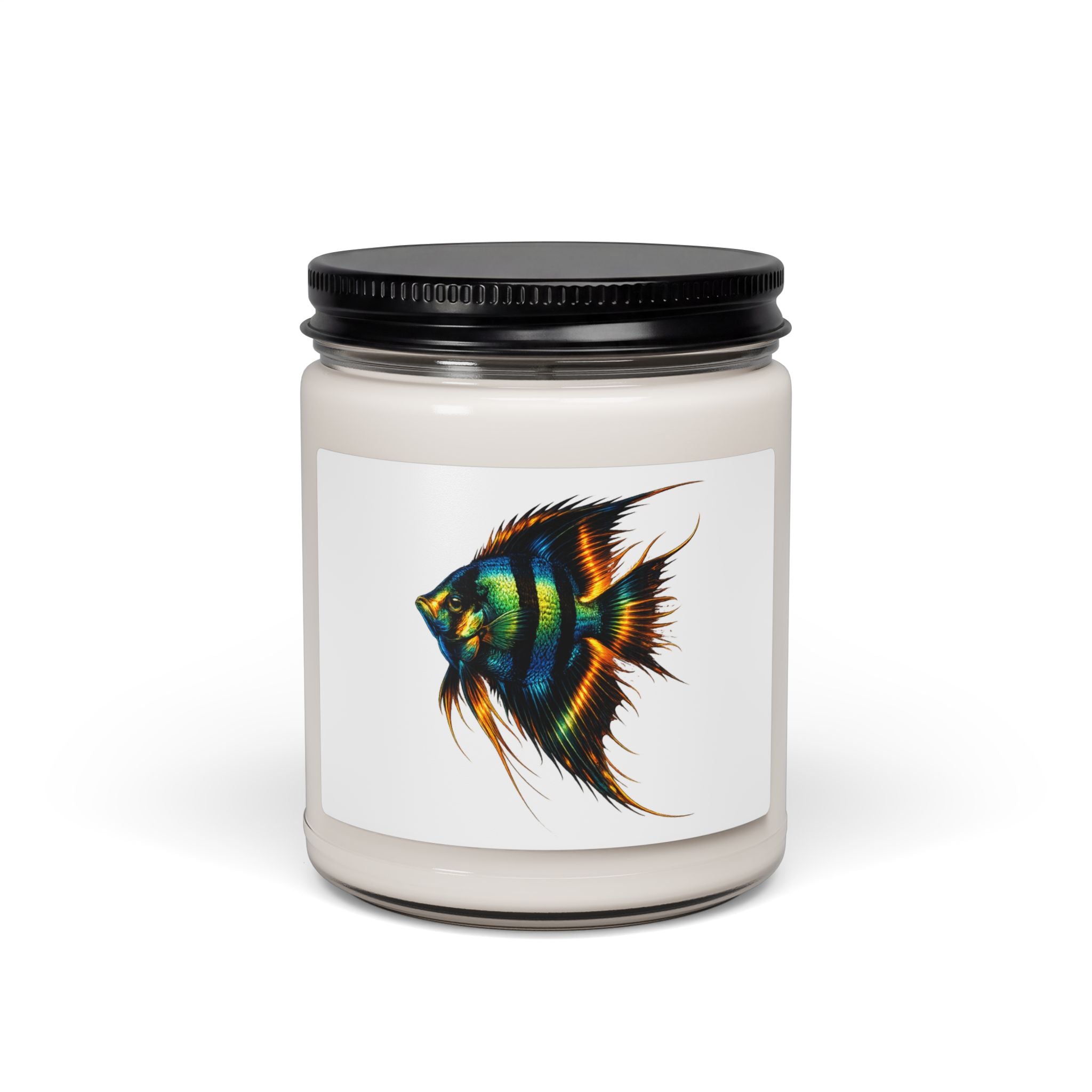 Angelfish Art Soy Candle — 9oz Scented Jar Candle
