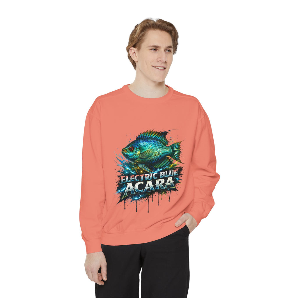 Electric Blue Acara – Garment-Dyed Premium Sweatshirt