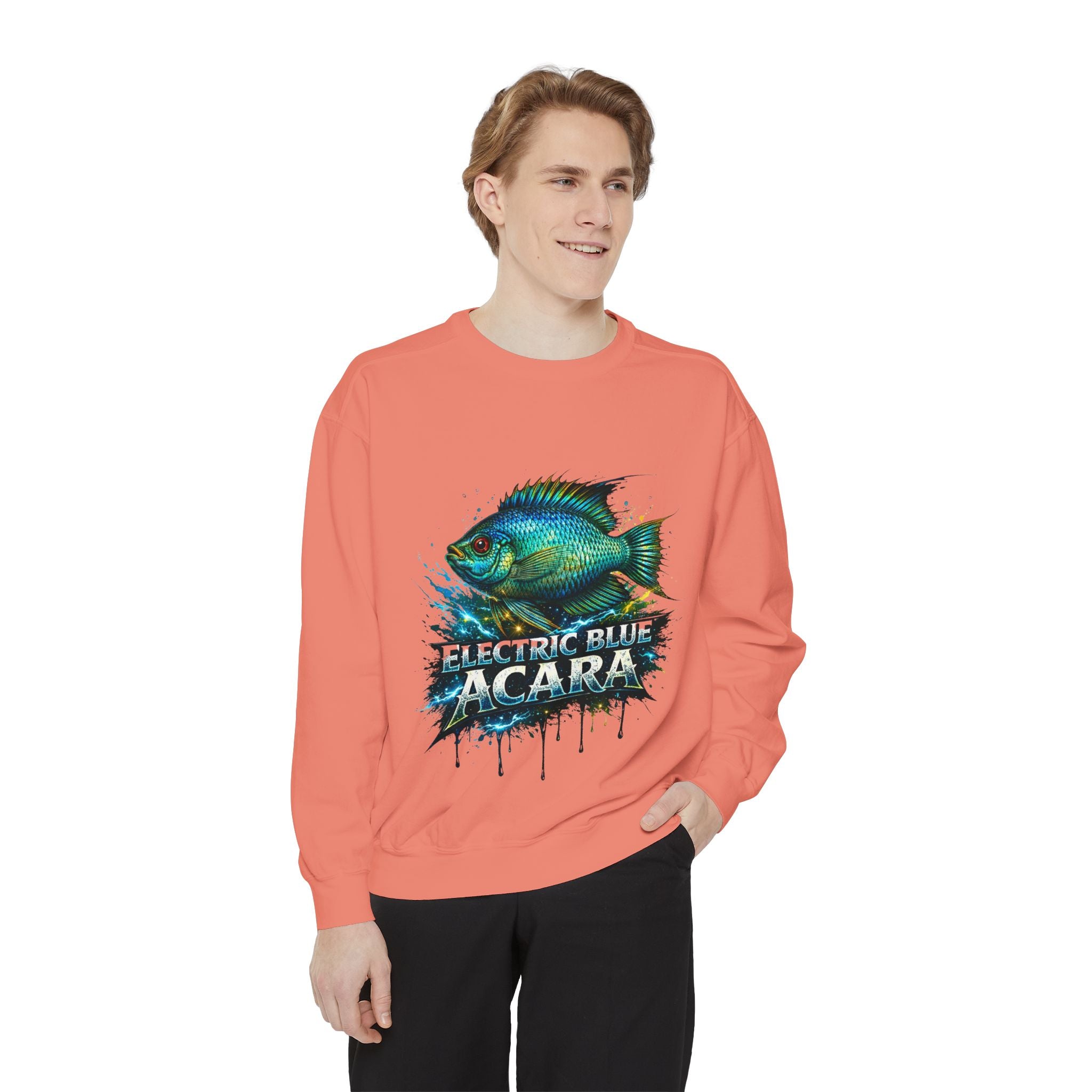 Electric Blue Acara – Garment-Dyed Premium Sweatshirt