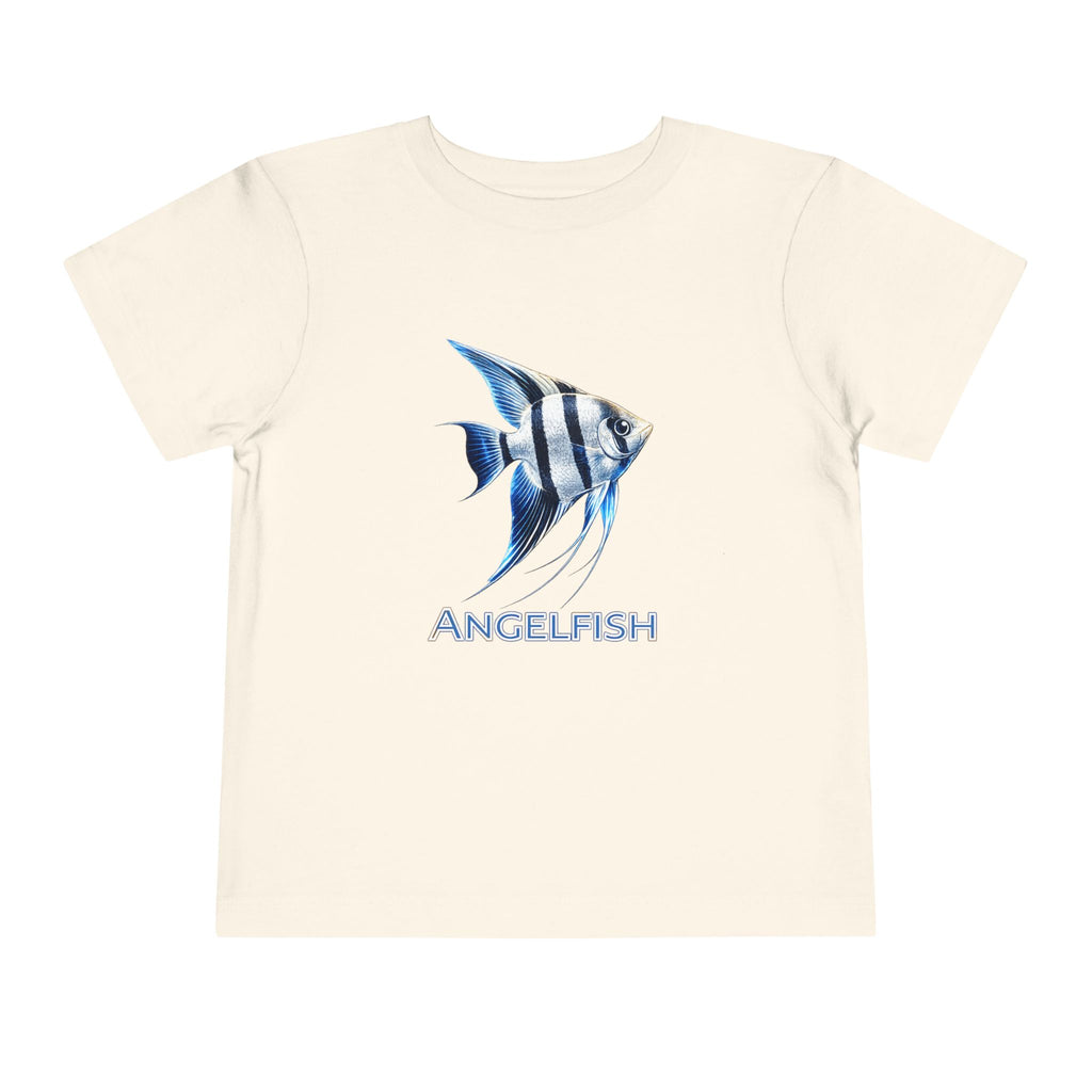 Angelfish Toddler Tee – Blue Aquarium Fish Graphic Shirt