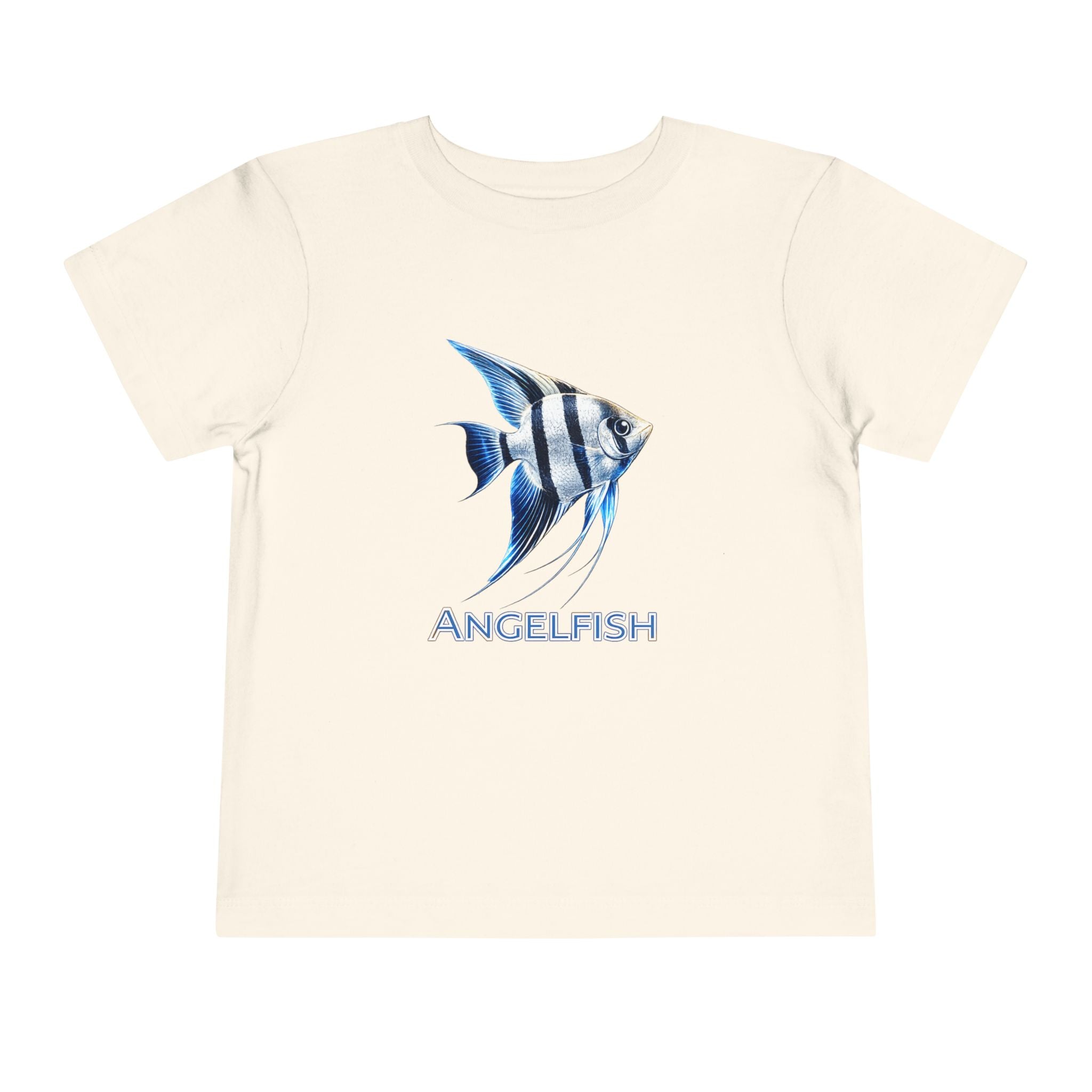Angelfish Toddler Tee – Blue Aquarium Fish Graphic Shirt