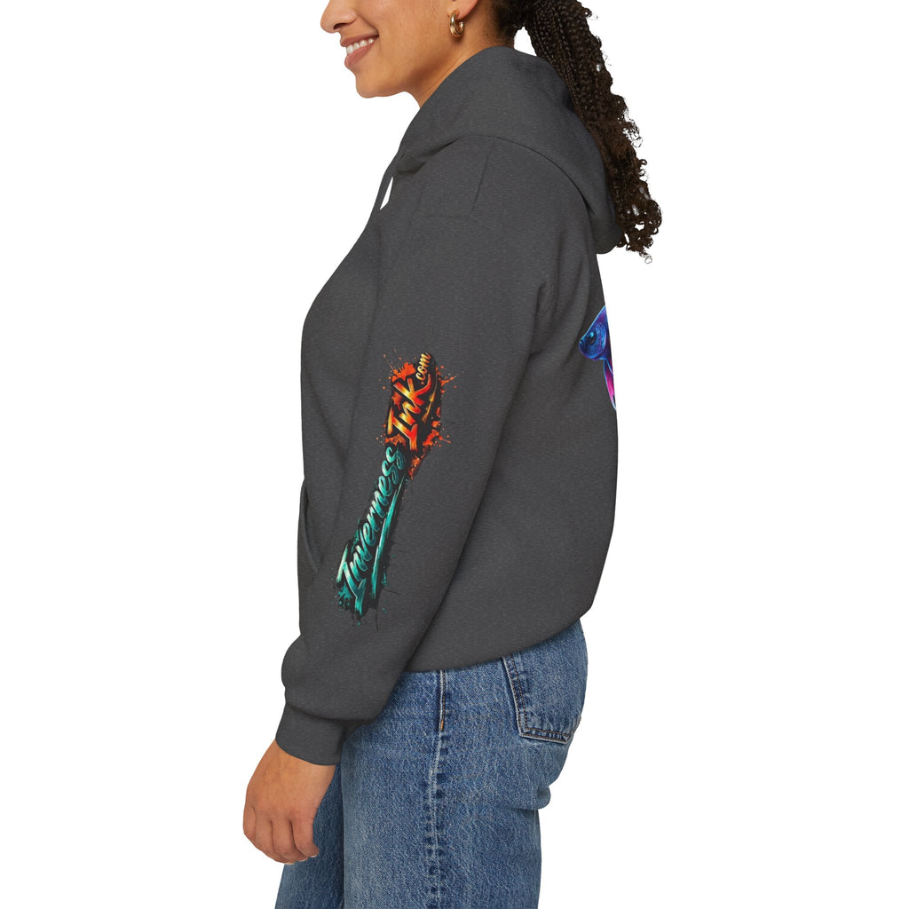 Electric Paint Betta — Artisan Series Hoodie — Inverness Ink Graphic Pullover