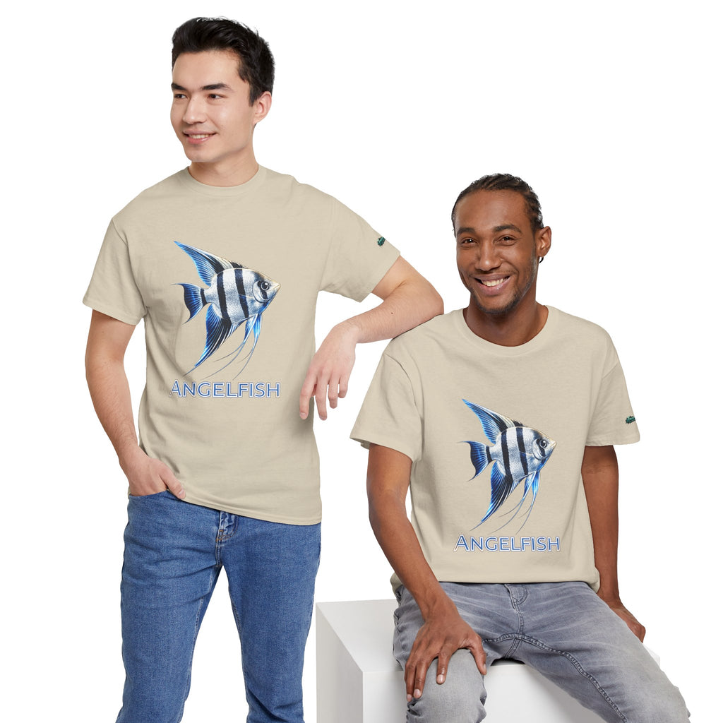 Angelfish Graphic Tee — Blue Tropical Fish Shirt