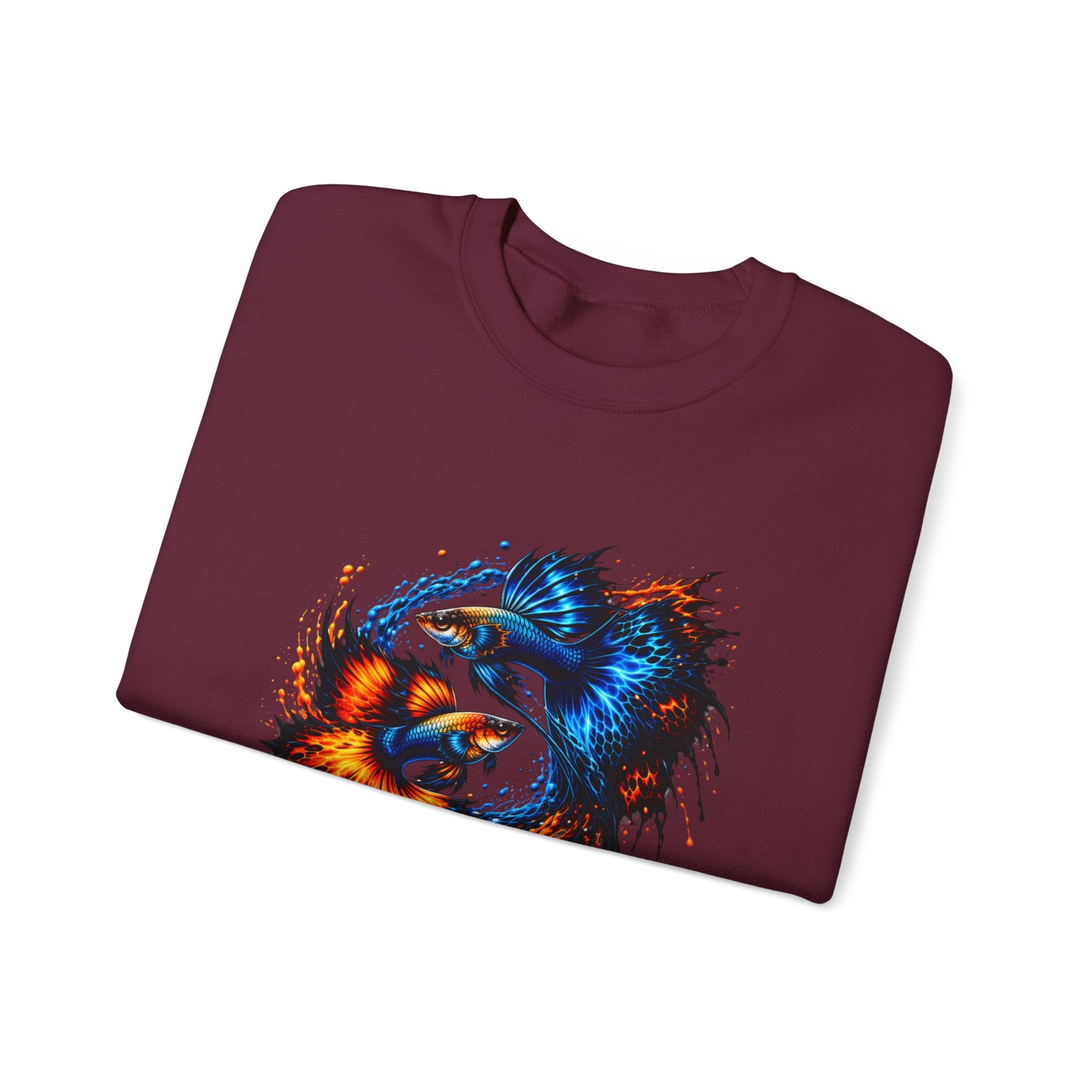 Fire & Ice Guppy – Premium "Neon Flare" Crewneck Sweatshirt