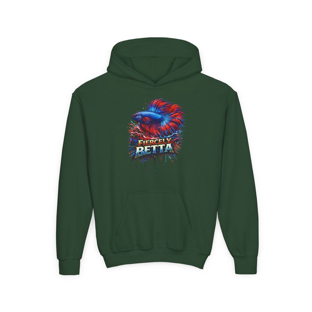 Fiercely Betta – Kids "Neon Flare" Fleece Hoodie