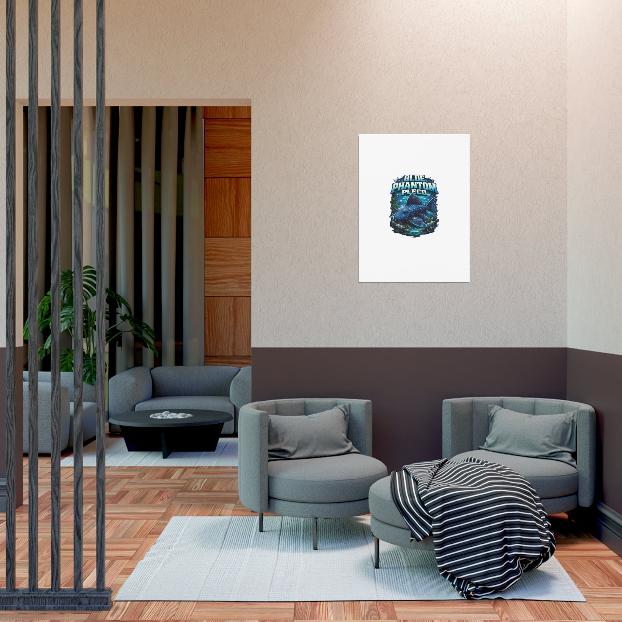 Blue Phantom Pleco L-128 – Premium Uncoated Matte Poster