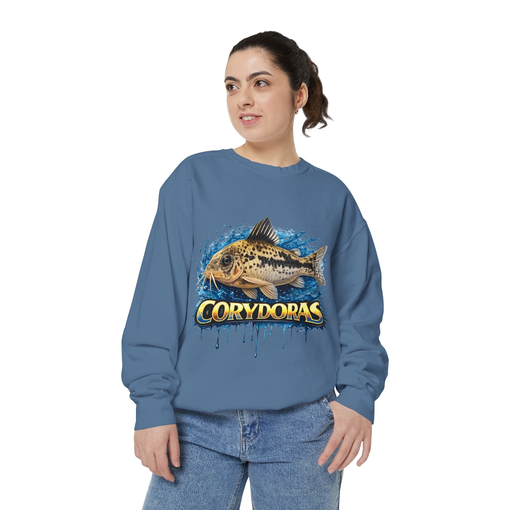 Corydoras Fish Sweatshirt — Aquatic Aquarium Catfish Graphic Crewneck
