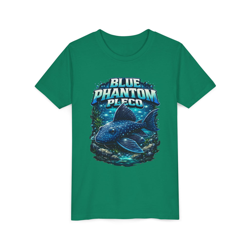 Blue Phantom Pleco Youth Tee – Kids Fish Aquarium T-Shirt