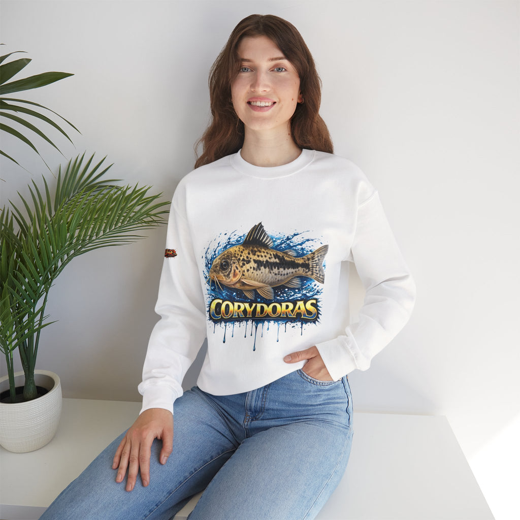 Peppered Corydoras Fish Crewneck Sweatshirt – Aquatic Aquarium Lover Tee