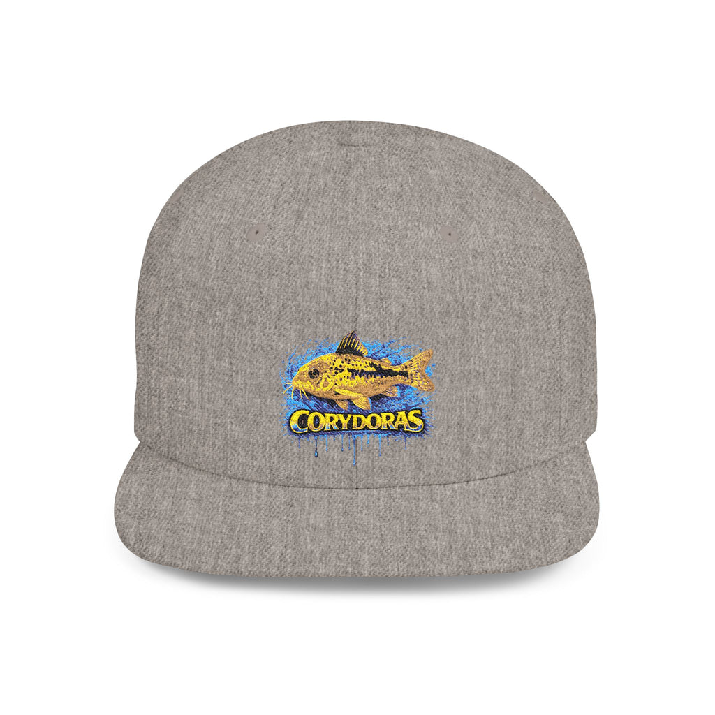 Corydoras Catfish Splash Flat Bill Snapback Hat