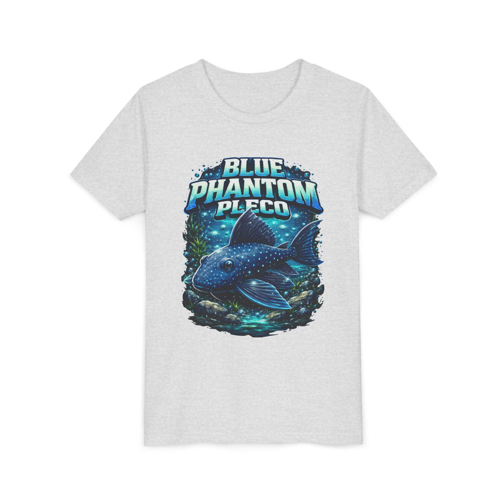 Blue Phantom Pleco Youth Tee – Kids Fish Aquarium T-Shirt
