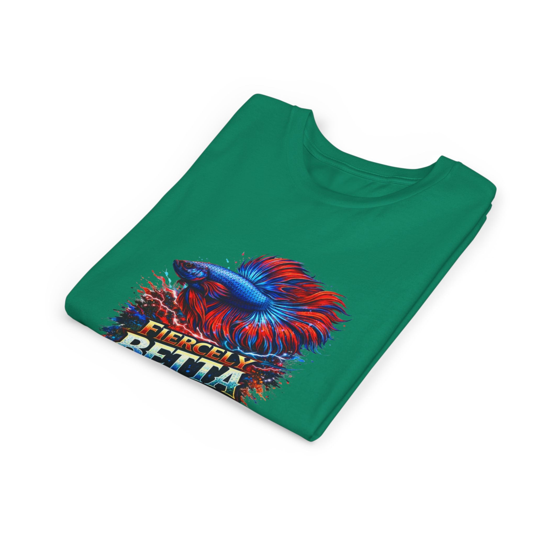 Fiercely Betta Youth Tee - Colorful Betta Fish Graphic Shirt