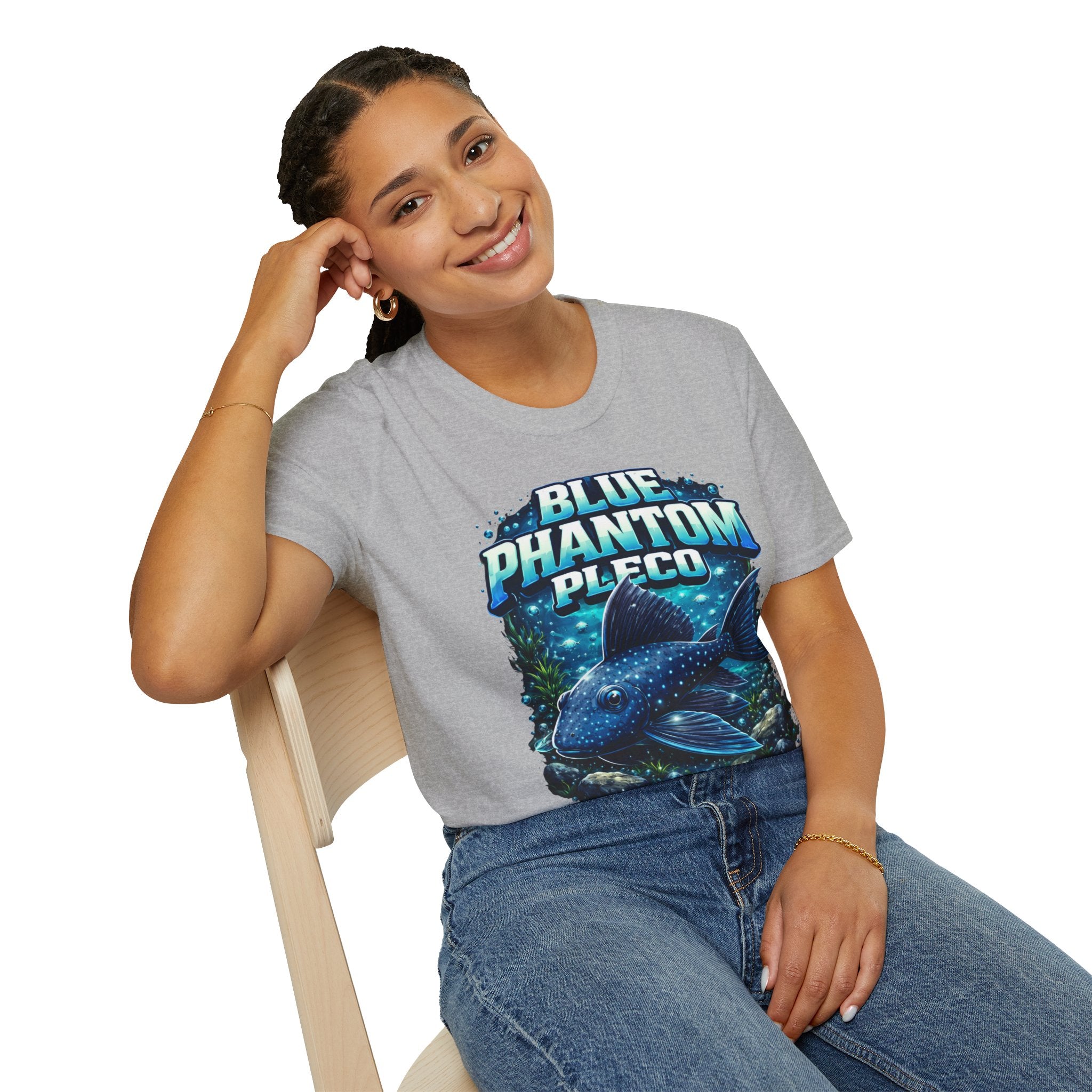 Blue Phantom Pleco T-Shirt — Graphic Aquarium Fish Tee