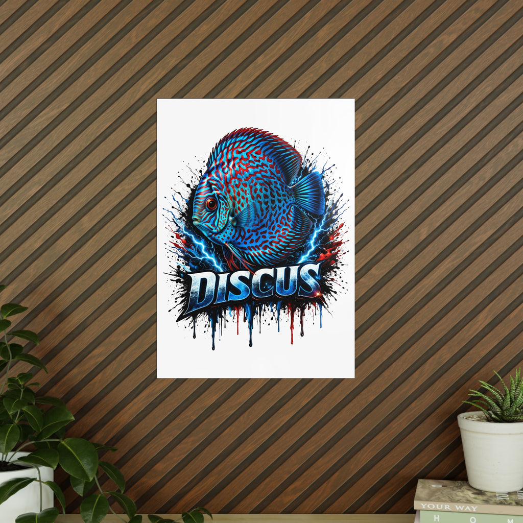 Discus Fish Photopaper Poster – Vibrant Aquarium Wall Art
