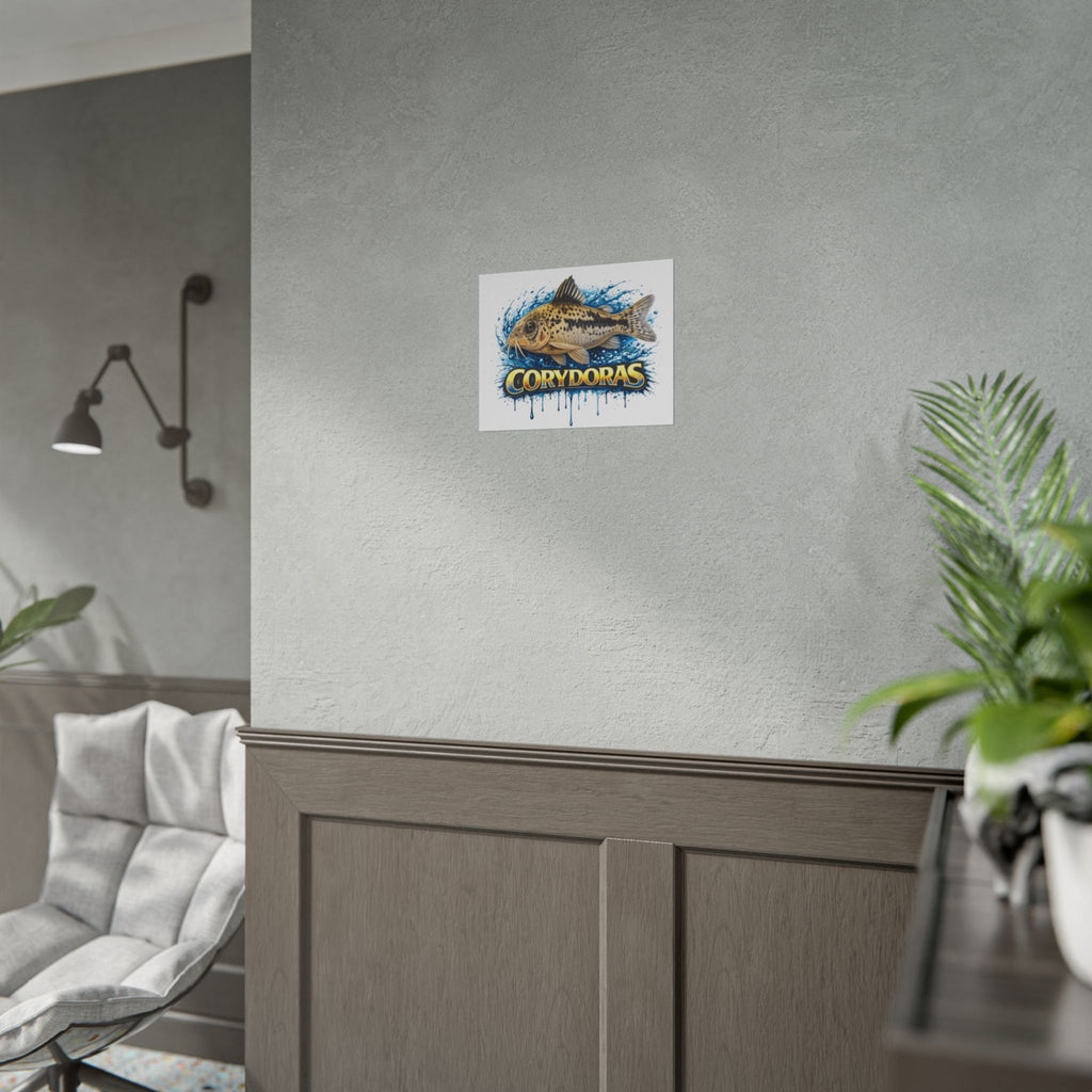 Corydoras Aquarium Fish Poster — Rolled Decorative Wall Art for Fishkeepers