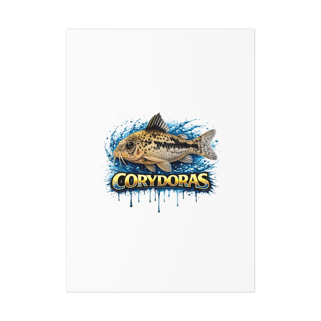 Corydoras Fish Poster — Freshwater Aquarium Art Print