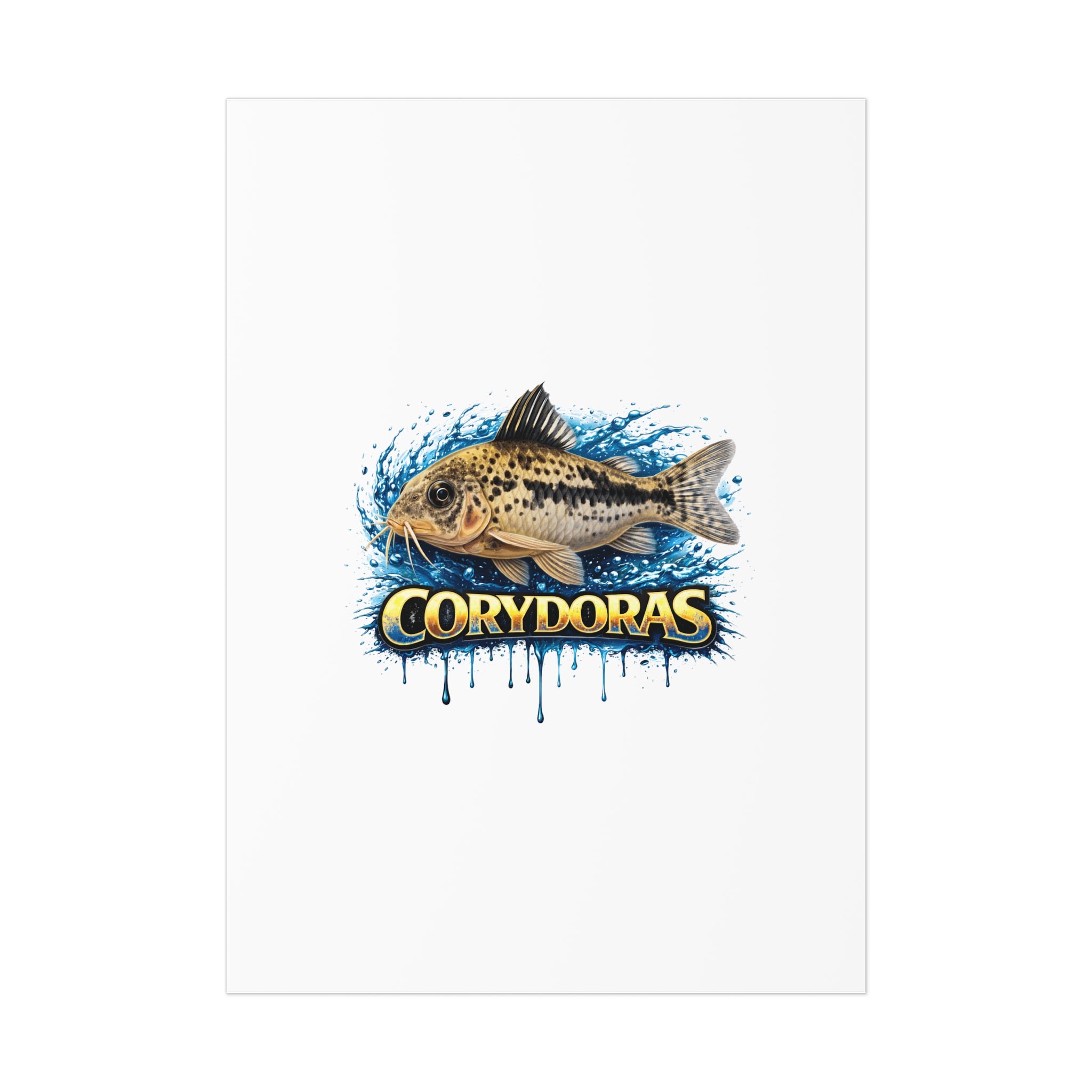 Corydoras Fish Poster — Freshwater Aquarium Art Print