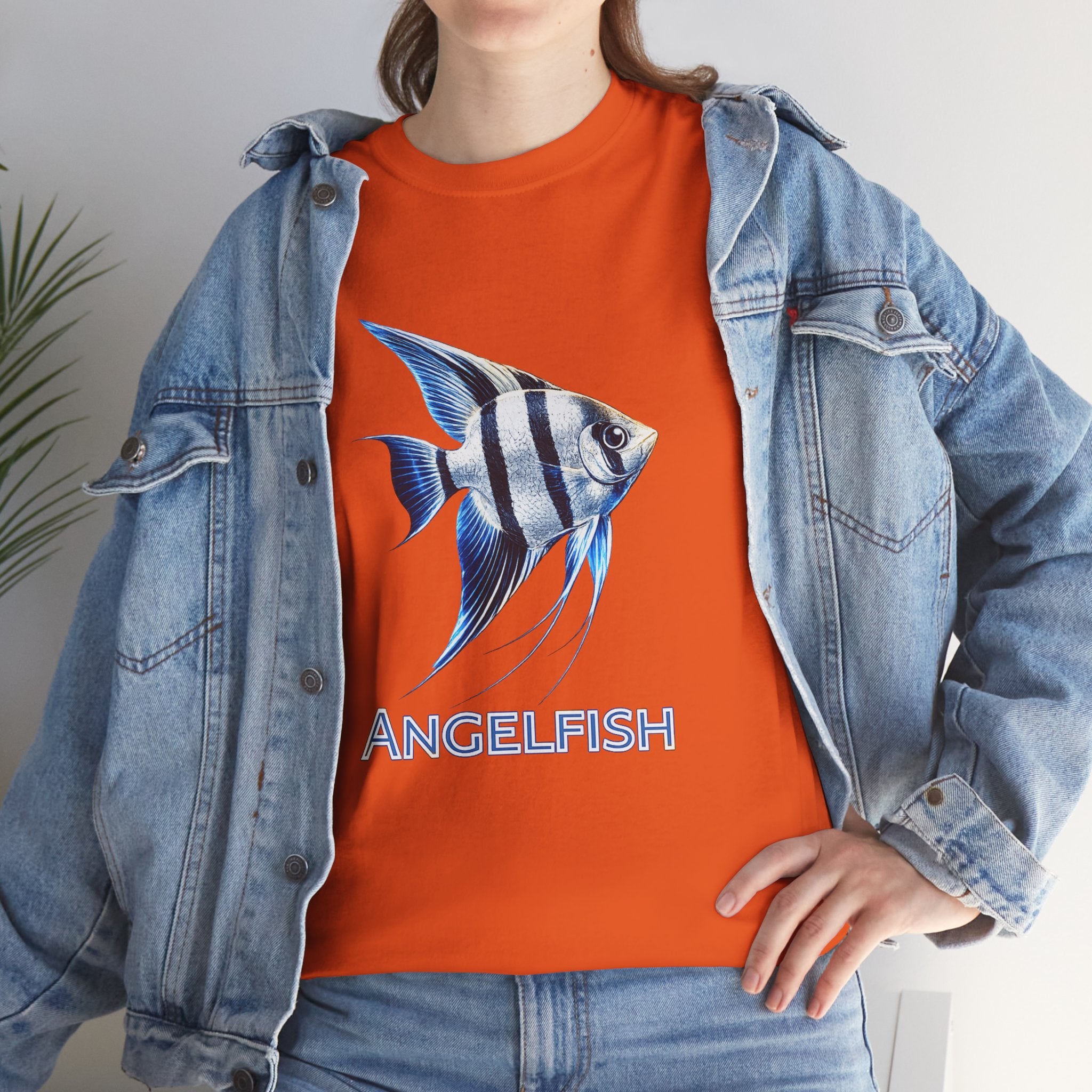 Angelfish Graphic Tee — Blue Tropical Fish Shirt
