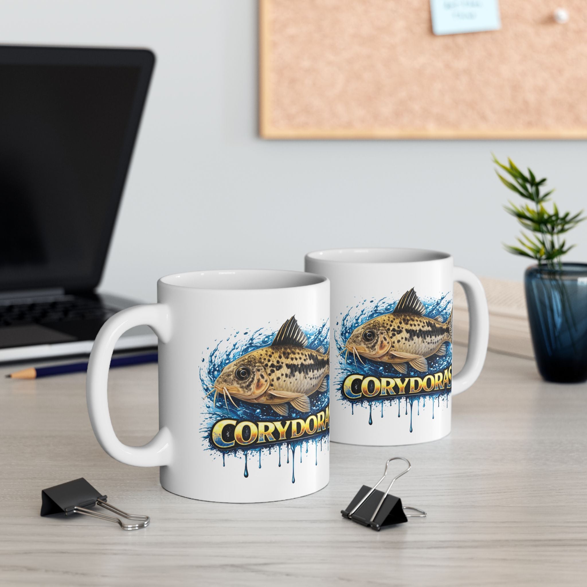 Peppered Cory – Premium Glossy Ceramic Mug — Aquarium Lover Coffee Cup (11oz/15oz)