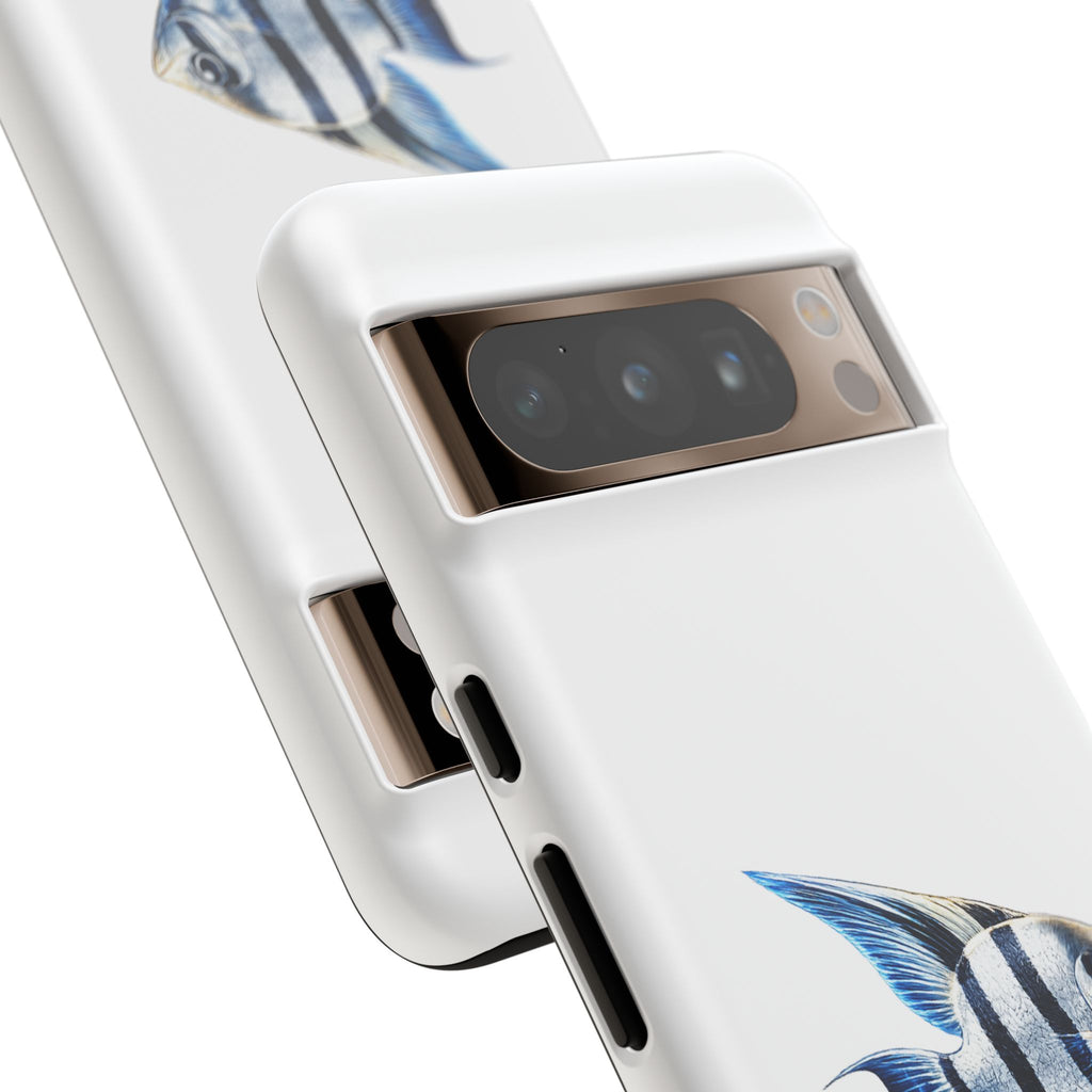 Angelfish Tough Phone Case – Durable Protective Case with Blue Tropical Fish Design