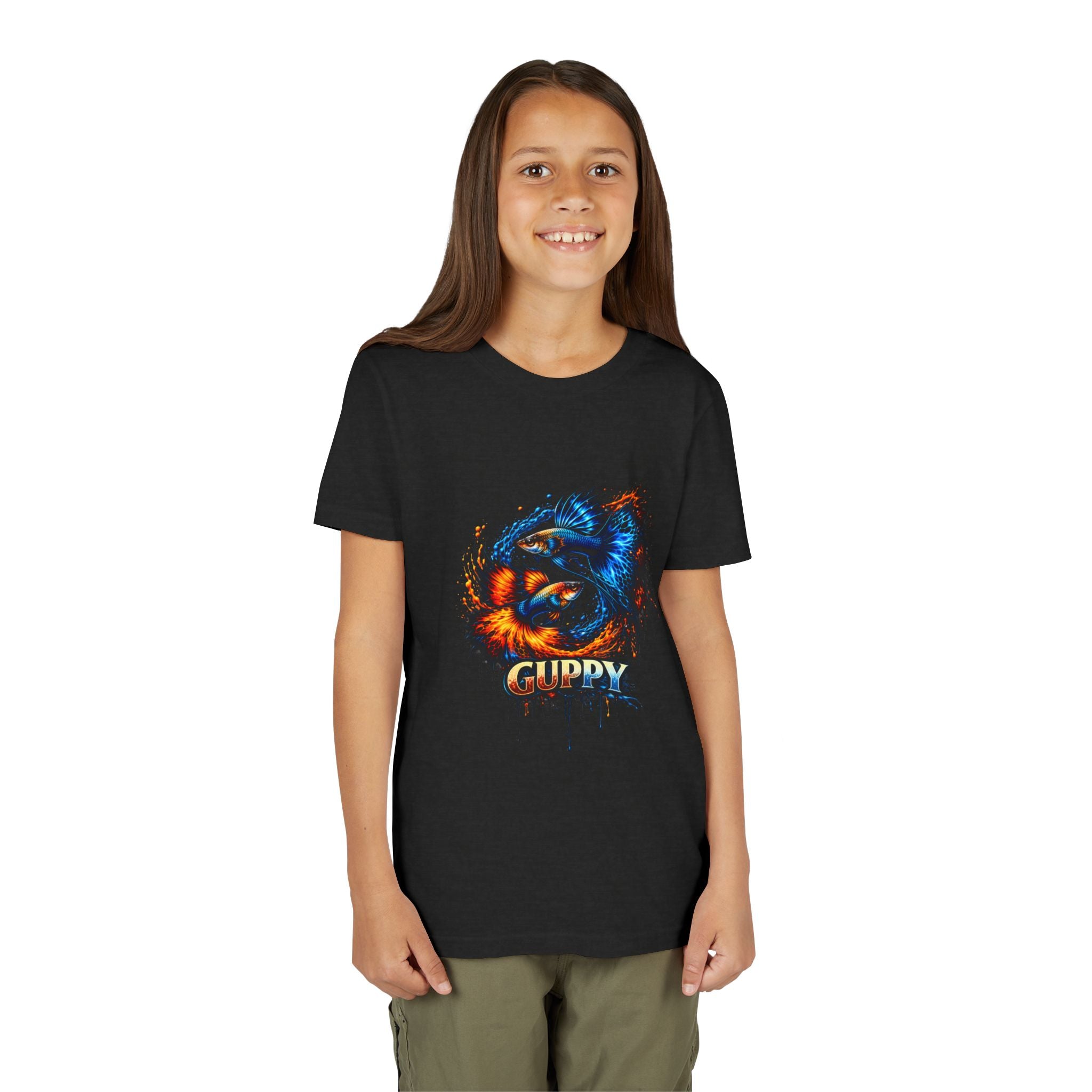 Fire & Ice Guppy – Youth "Neon Flare" Premium Tee