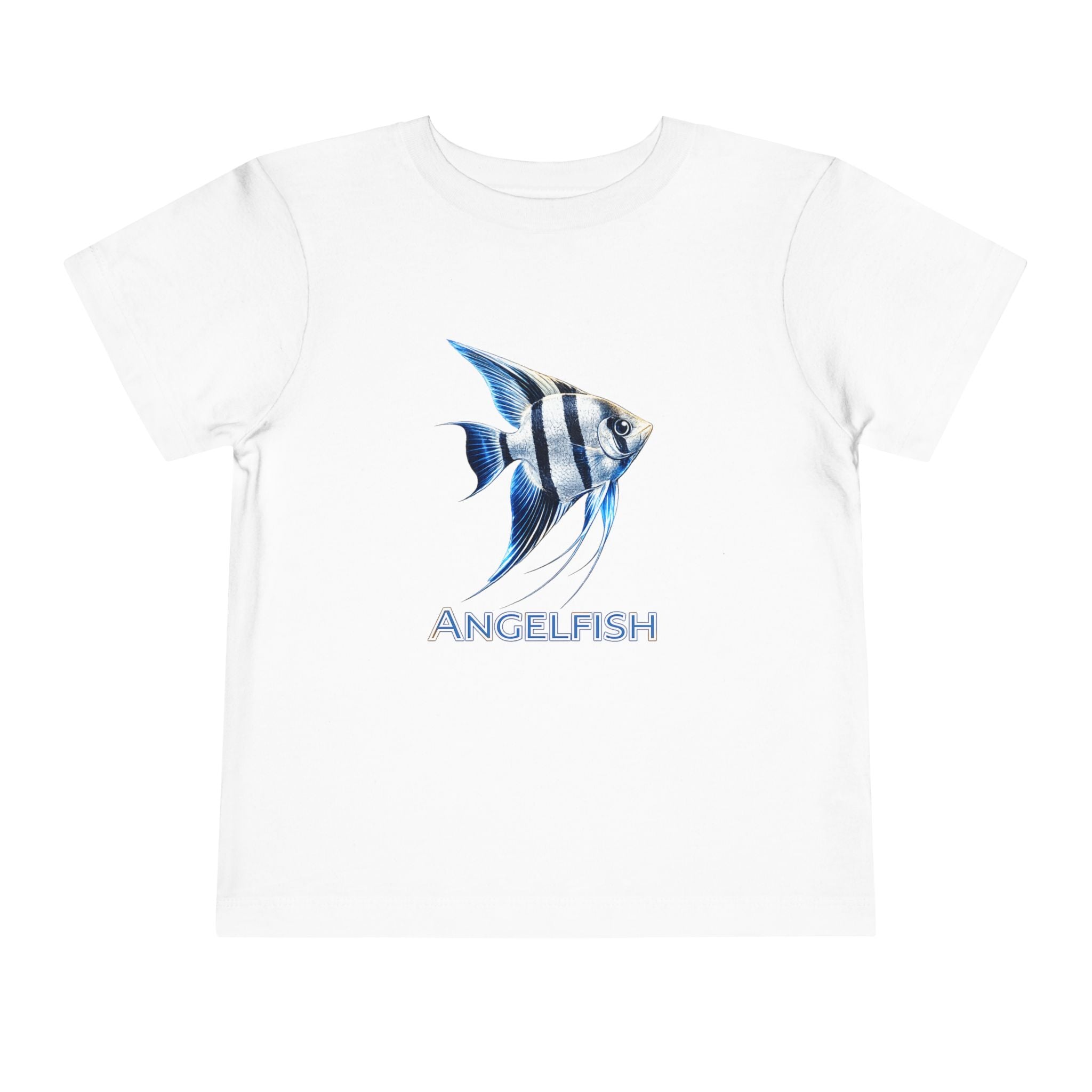Angelfish Toddler Tee – Blue Aquarium Fish Graphic Shirt