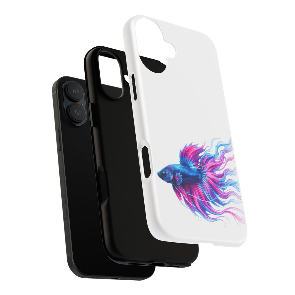 Betta Fish Tough Phone Case — Colorful Watercolor Fish Protective Cover