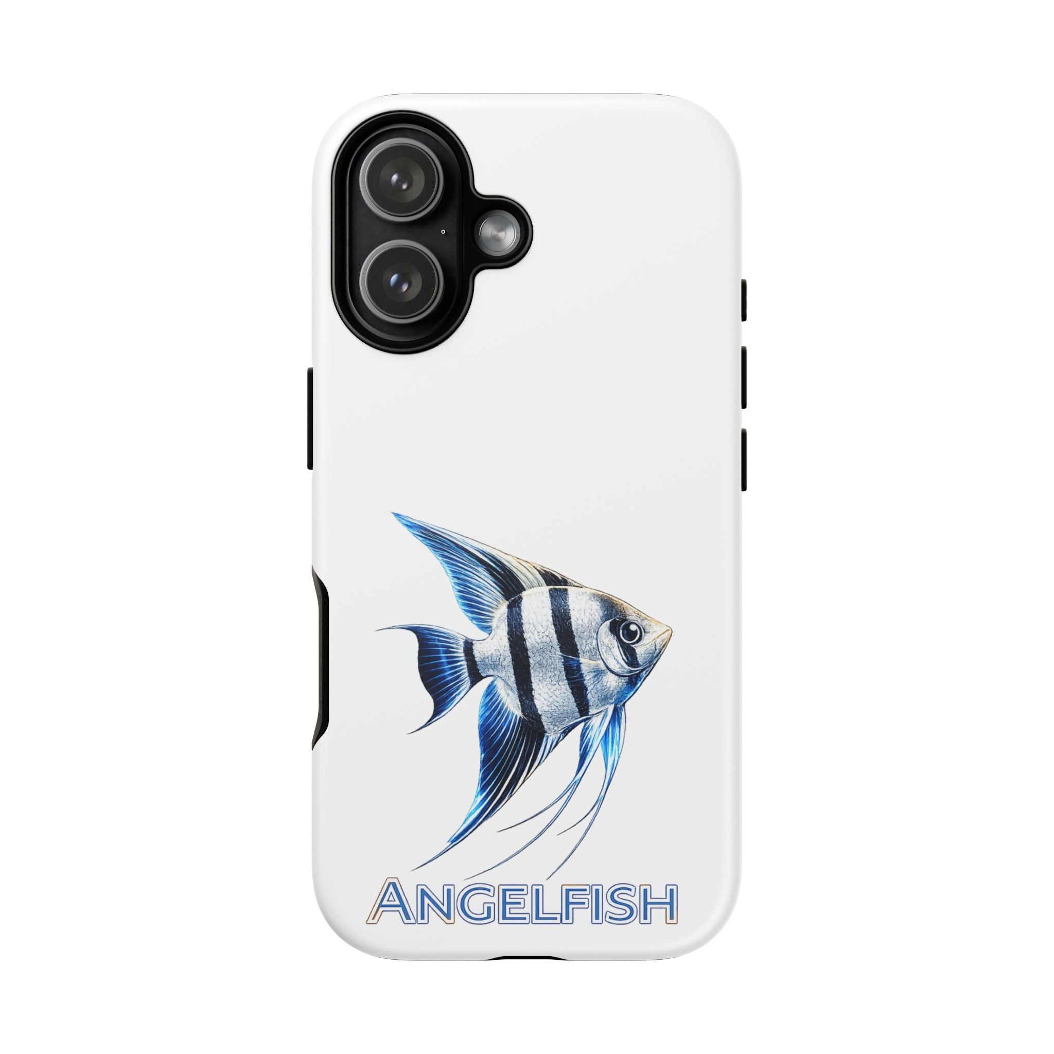 Angelfish Tough Phone Case – Durable Protective Case with Blue Tropical Fish Design