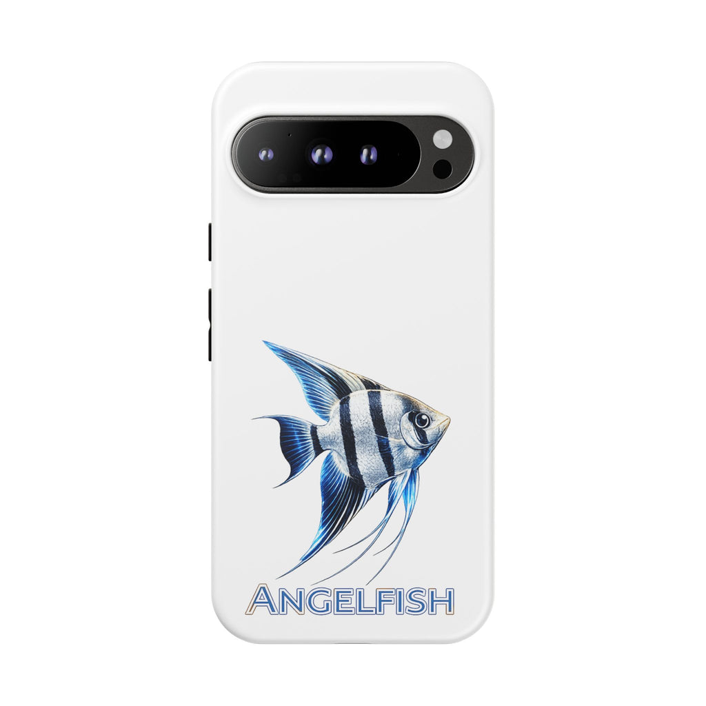 Angelfish Tough Phone Case – Durable Protective Case with Blue Tropical Fish Design