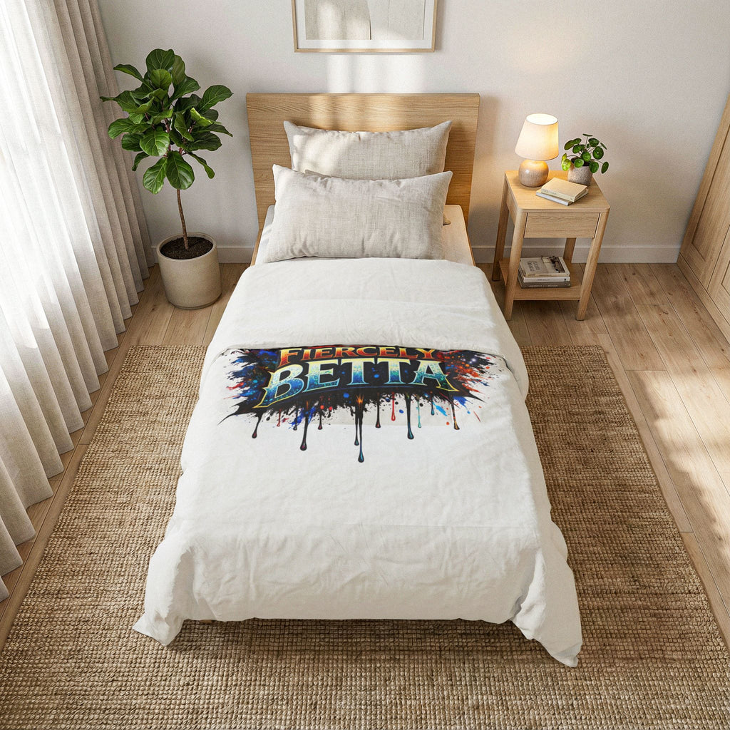Fiercely Betta Cotton Comforter — Colorful Betta Fish Bedding