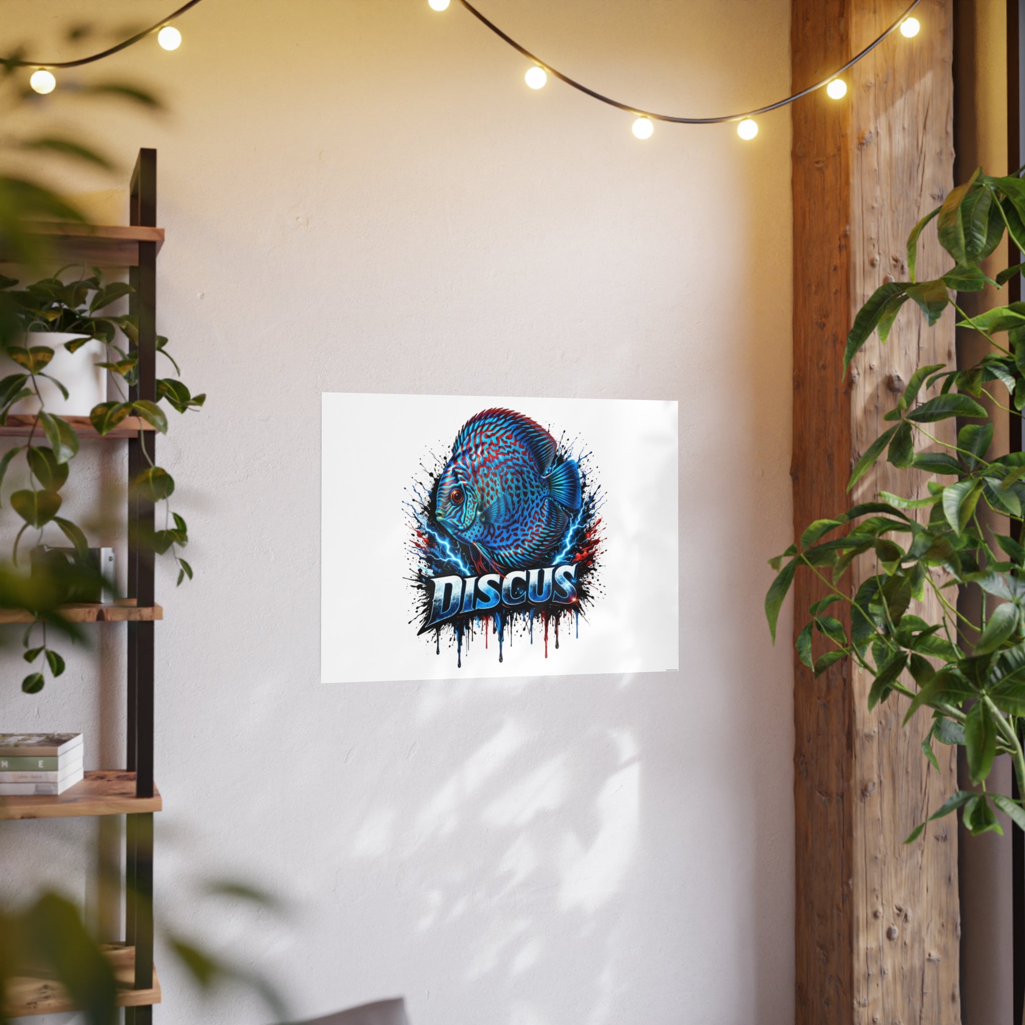 Discus Fish Art Poster — Vibrant Aquarium Wall Print