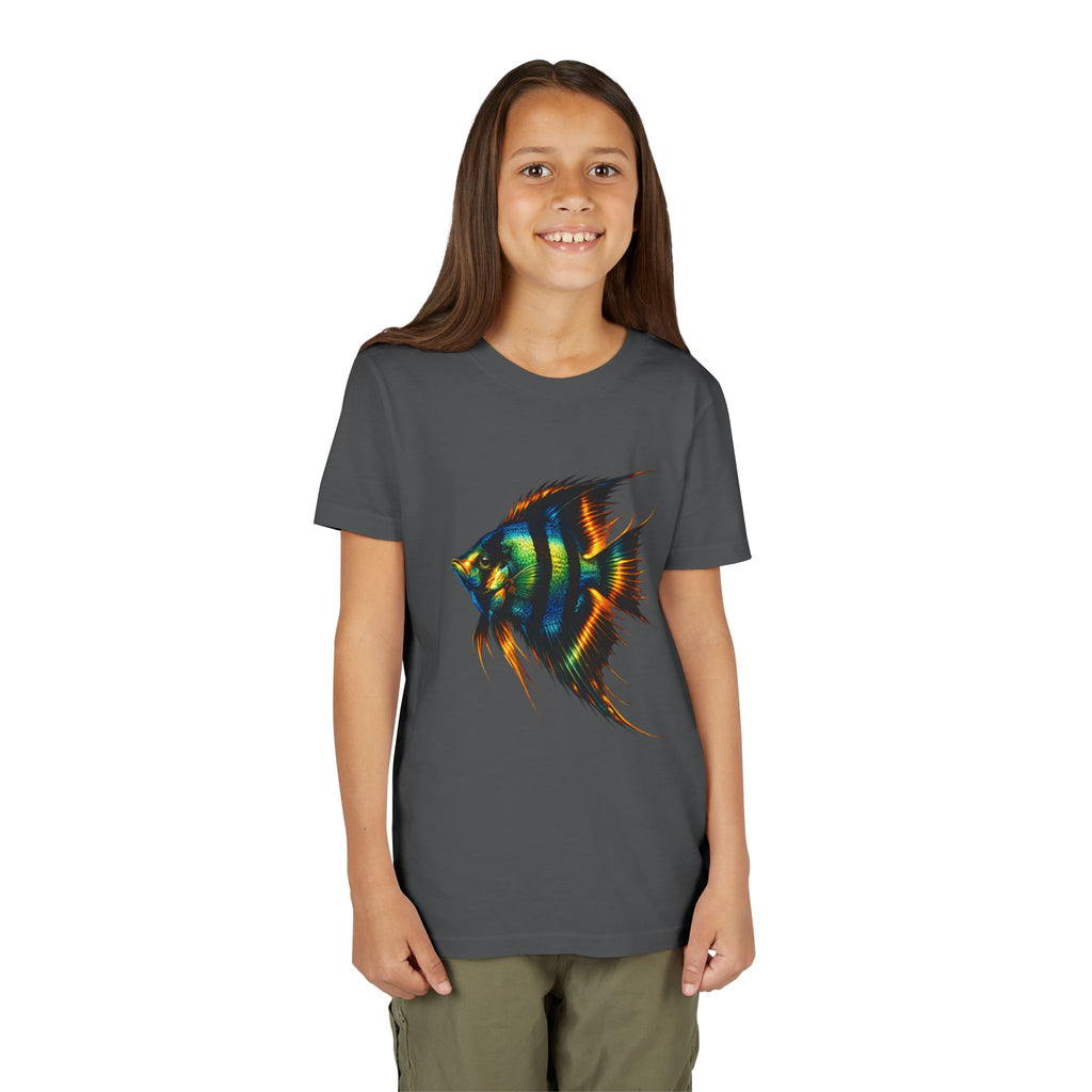 Angelfish Youth Tee – Colorful Aquarium Fish Graphic Shirt for Kids