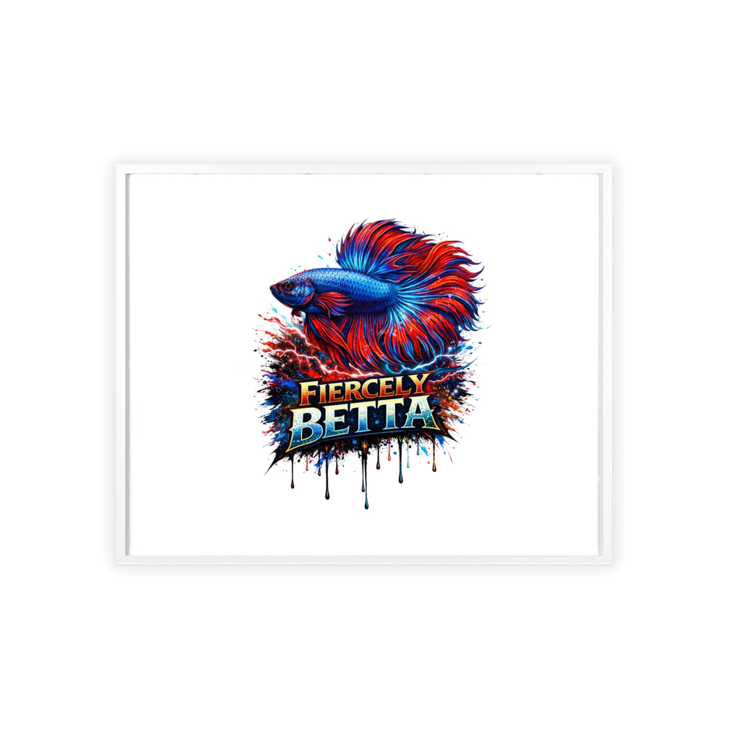 Fiercely Betta Framed Poster — Colorful Betta Fish Wall Art