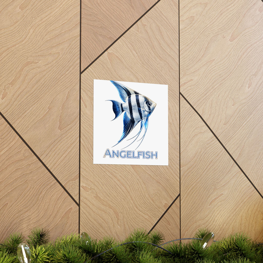 Angelfish Wall Poster — Matte Vertical Marine Fish Art Print
