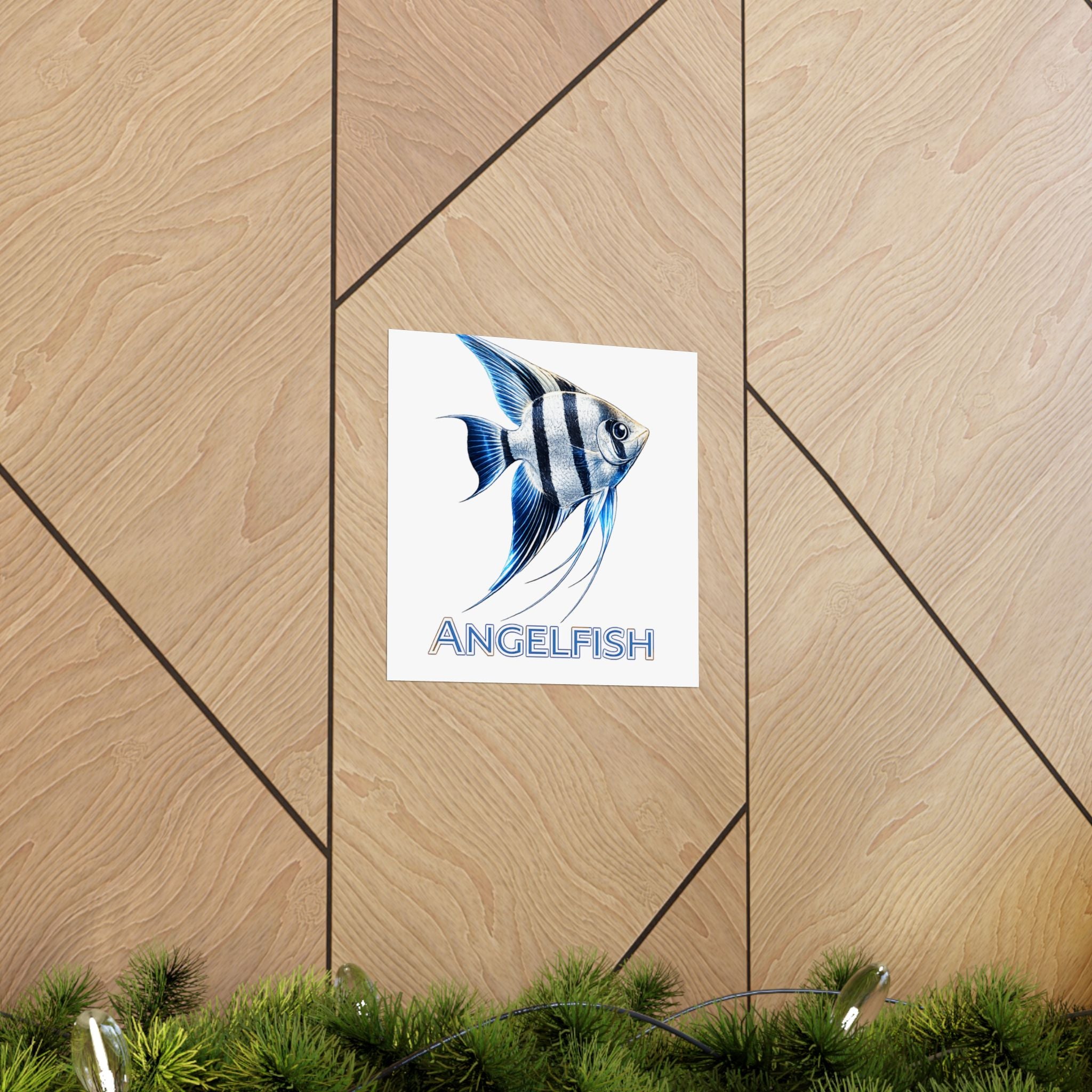 Angelfish Wall Poster — Matte Vertical Marine Fish Art Print