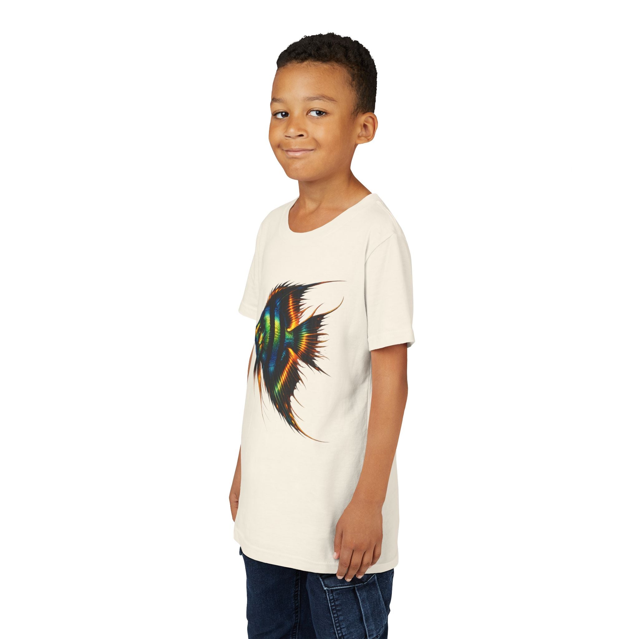 Angelfish Youth Tee – Colorful Aquarium Fish Graphic Shirt for Kids
