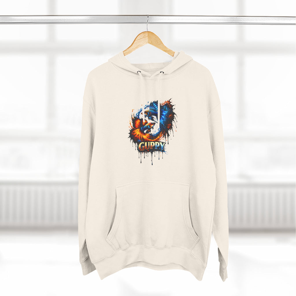 Fire & Ice Guppy – Premium Three-Panel Fleece Hoodie