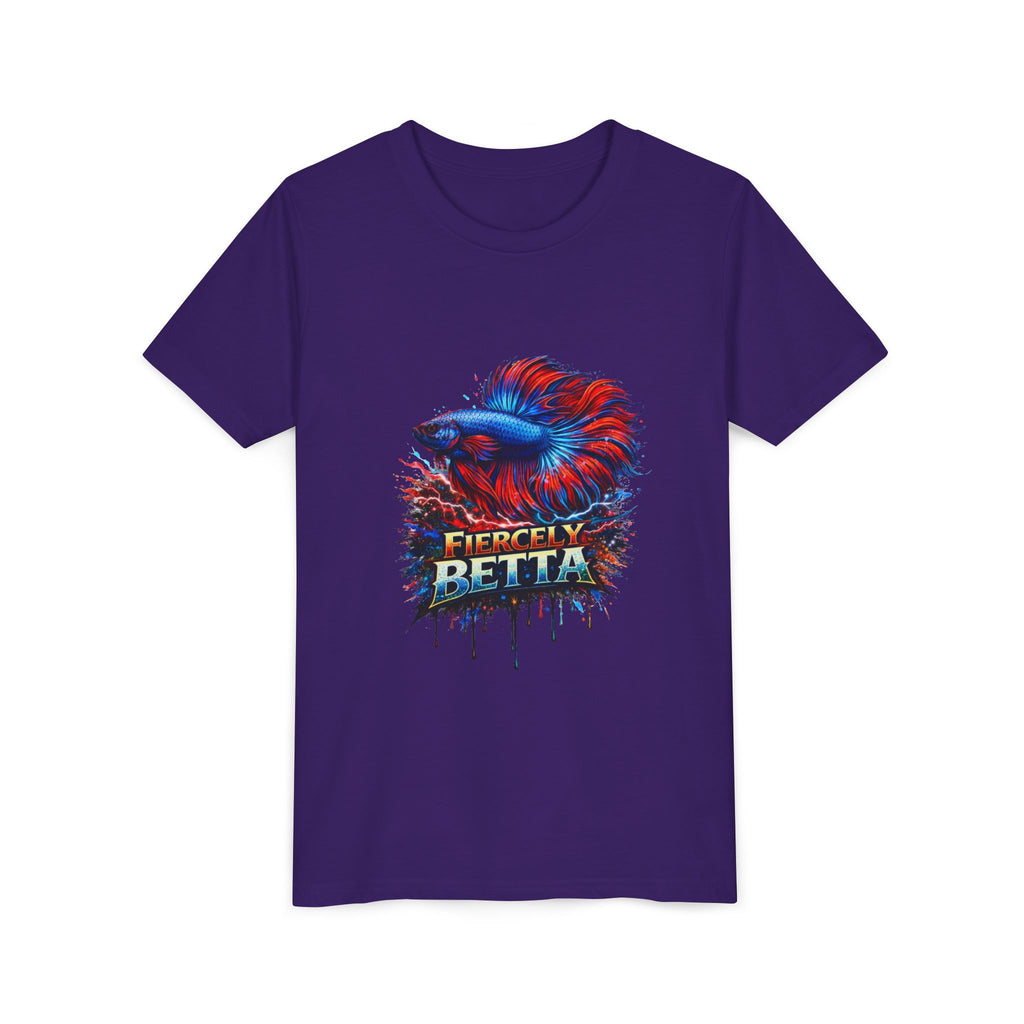 Fiercely Betta Youth Tee - Colorful Betta Fish Graphic Shirt