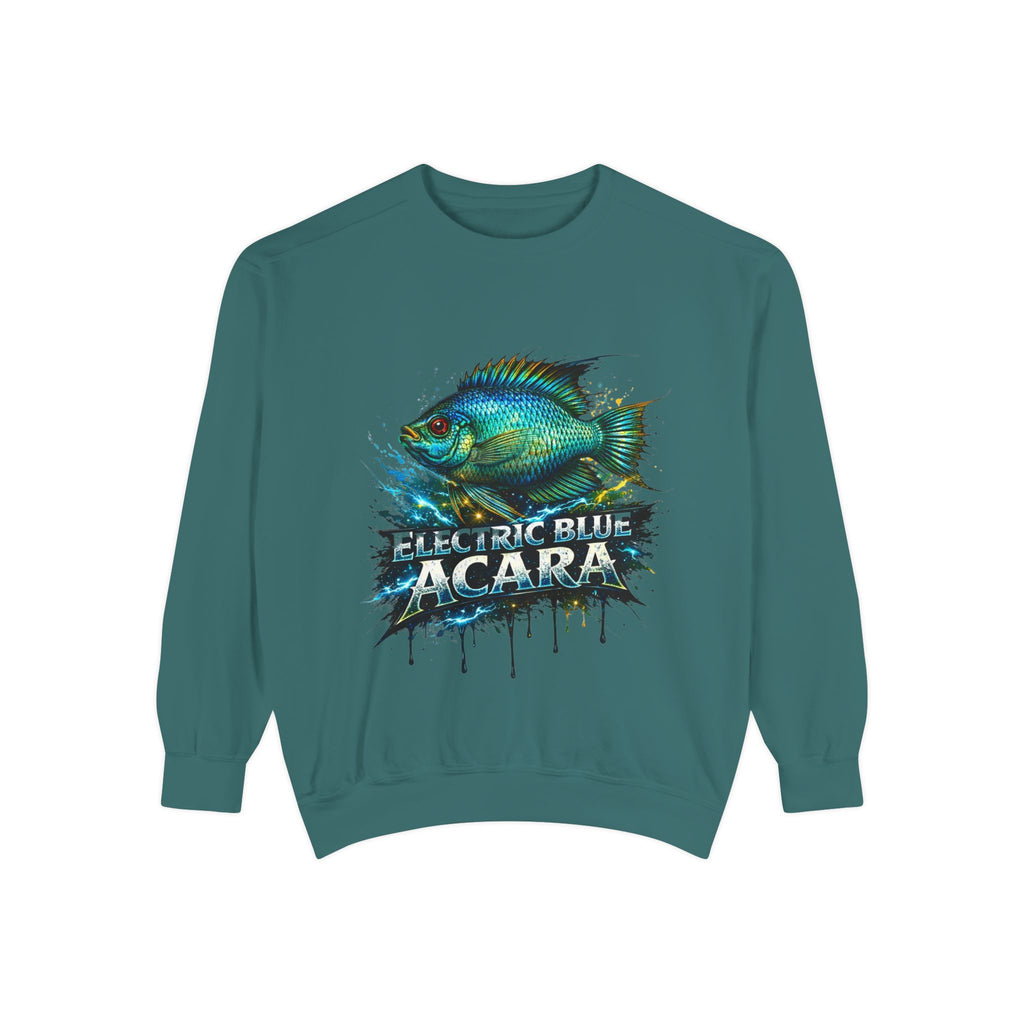 Electric Blue Acara – Garment-Dyed Premium Sweatshirt