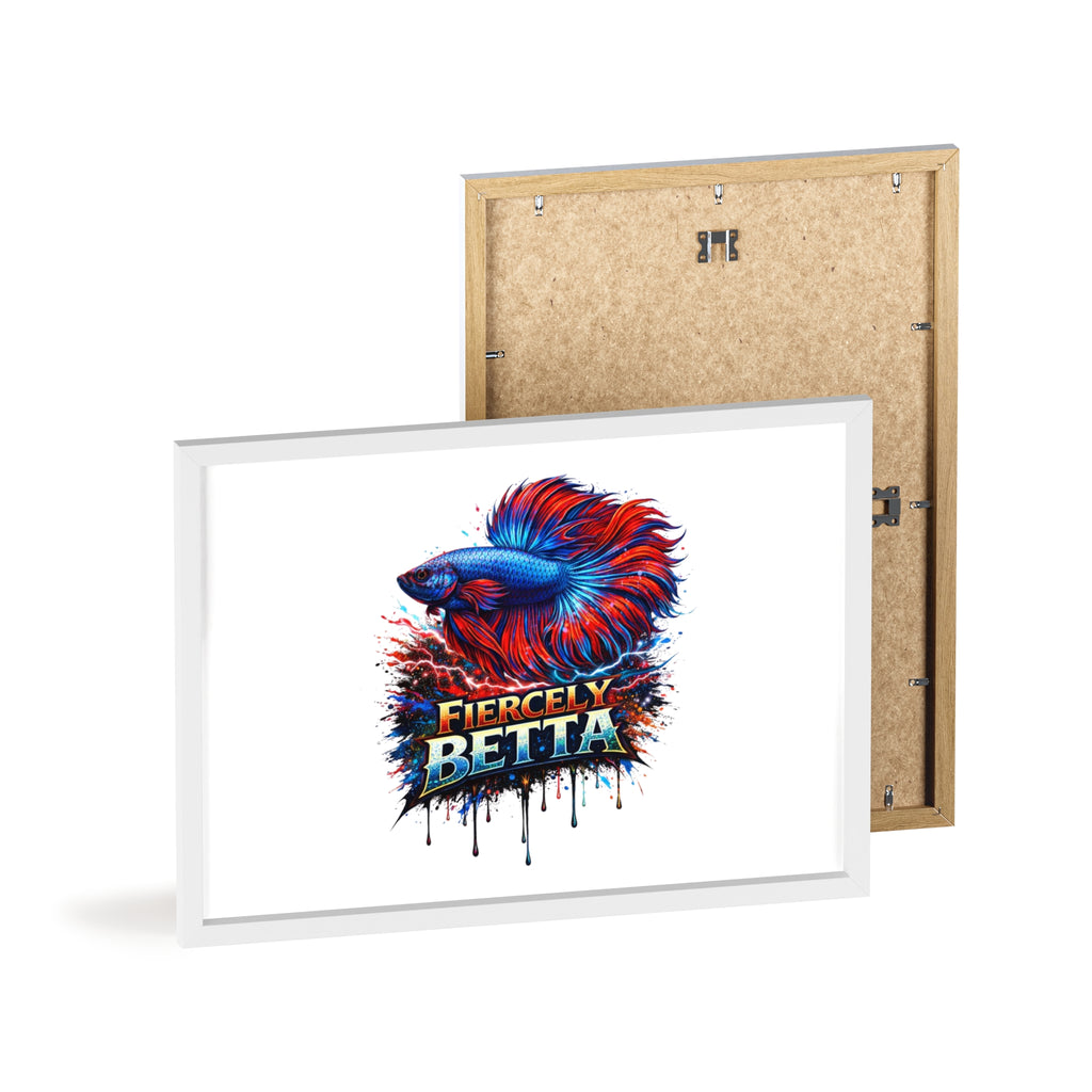 Fiercely Betta Framed Poster — Colorful Betta Fish Wall Art