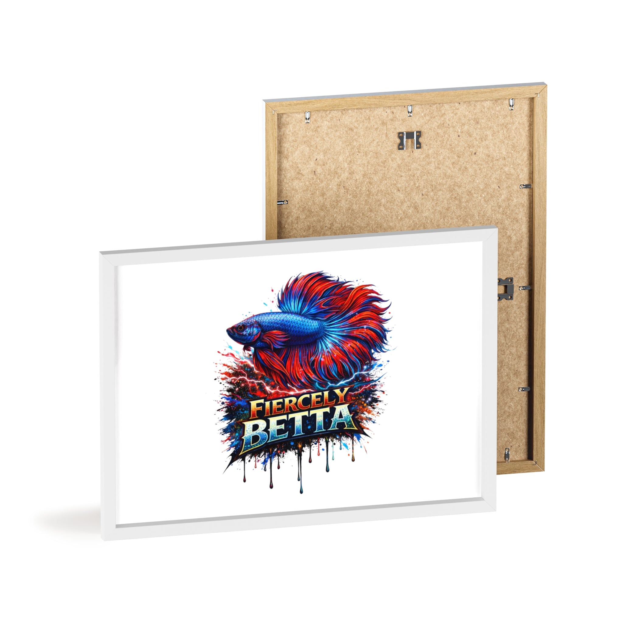 Fiercely Betta Framed Poster — Colorful Betta Fish Wall Art