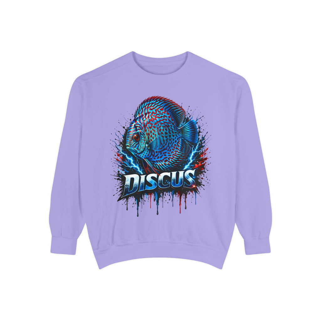 Discus Fish Graphic Sweatshirt — Vibrant Aquarium Lover Crewneck