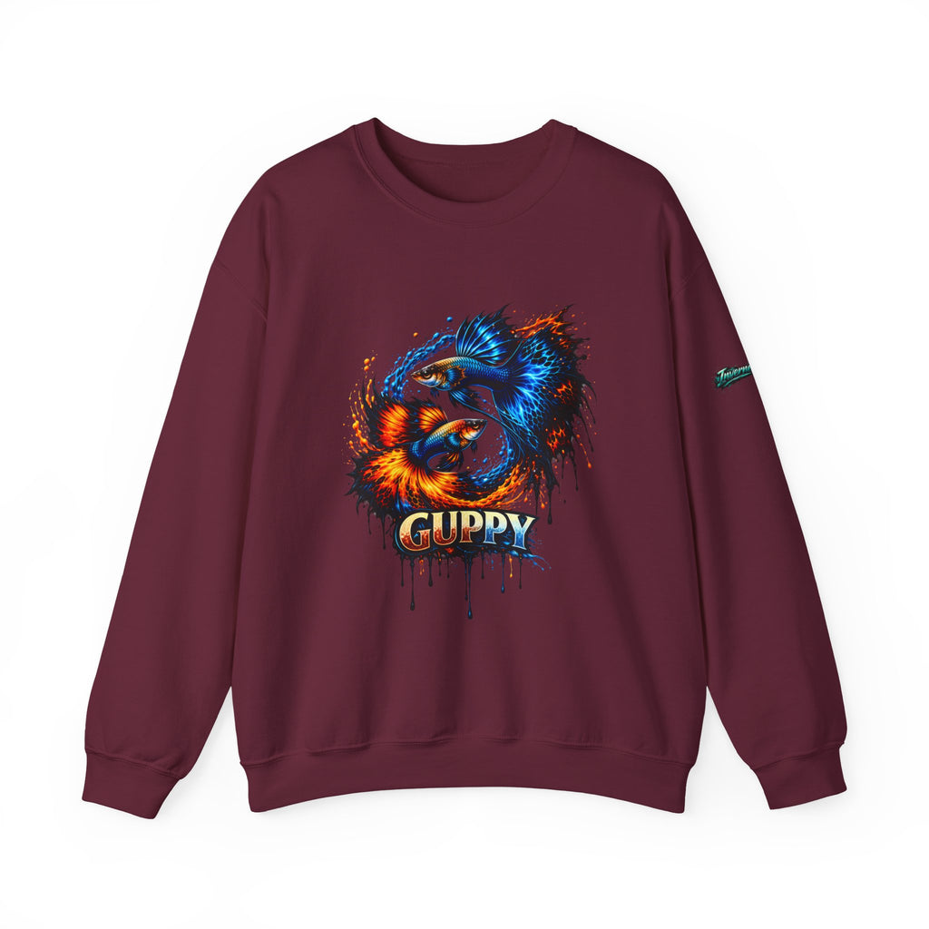 Fire & Ice Guppy – Premium "Neon Flare" Crewneck Sweatshirt